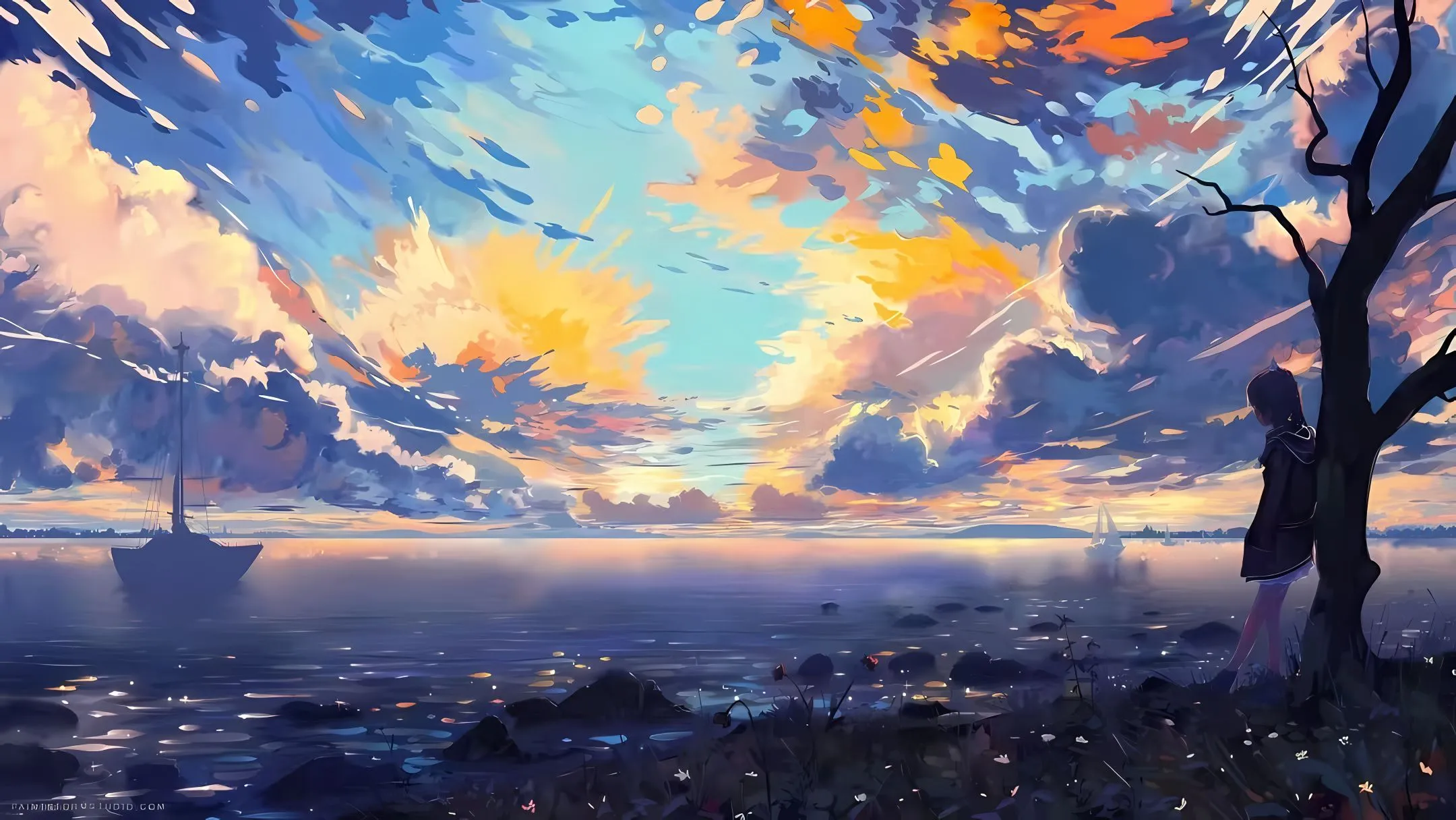 动漫 动漫傍晚场景 绘画 壁纸预览