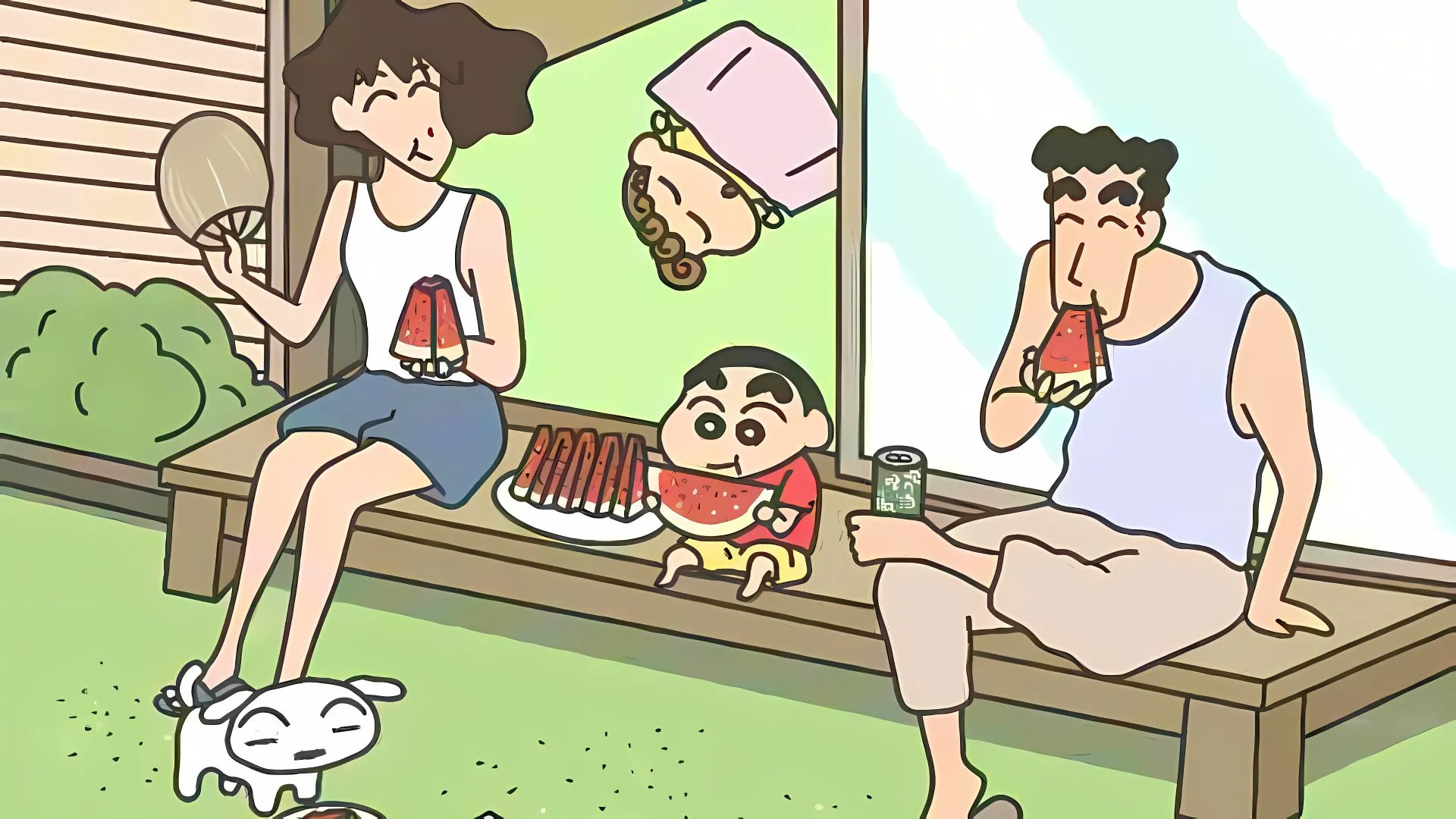 卡通 蜡笔小新 温馨 壁纸预览