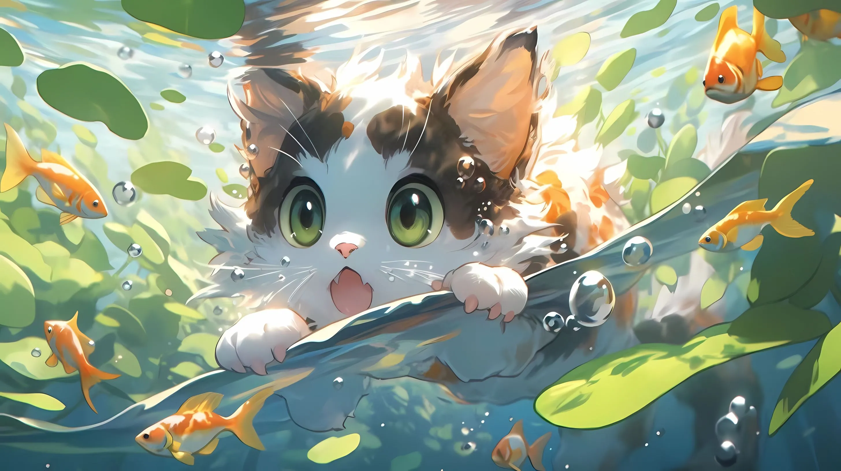 动漫 动物 唯美 可爱 小猫 壁纸预览