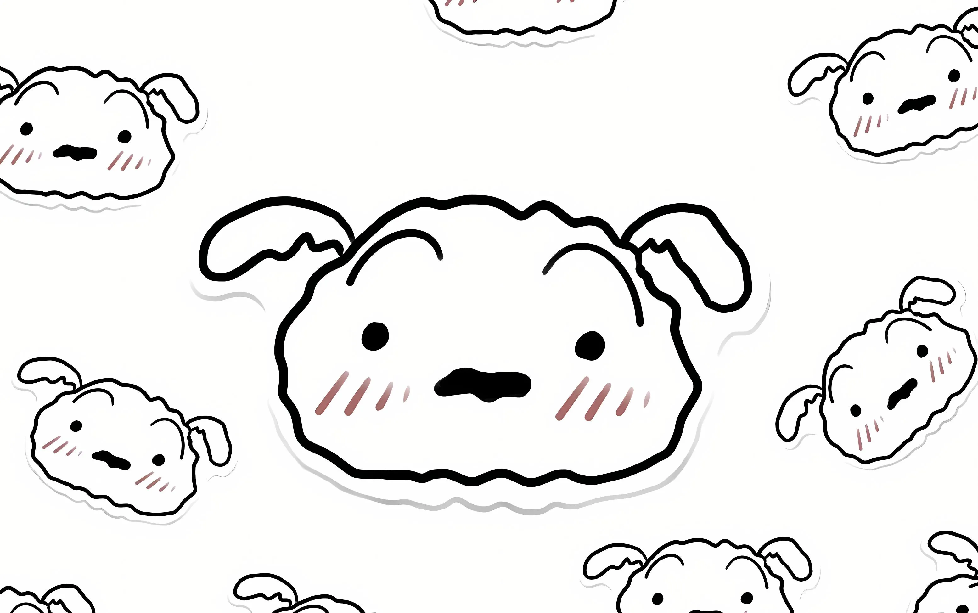 可爱 搞怪 动画 女生 卡通 小狗 壁纸预览