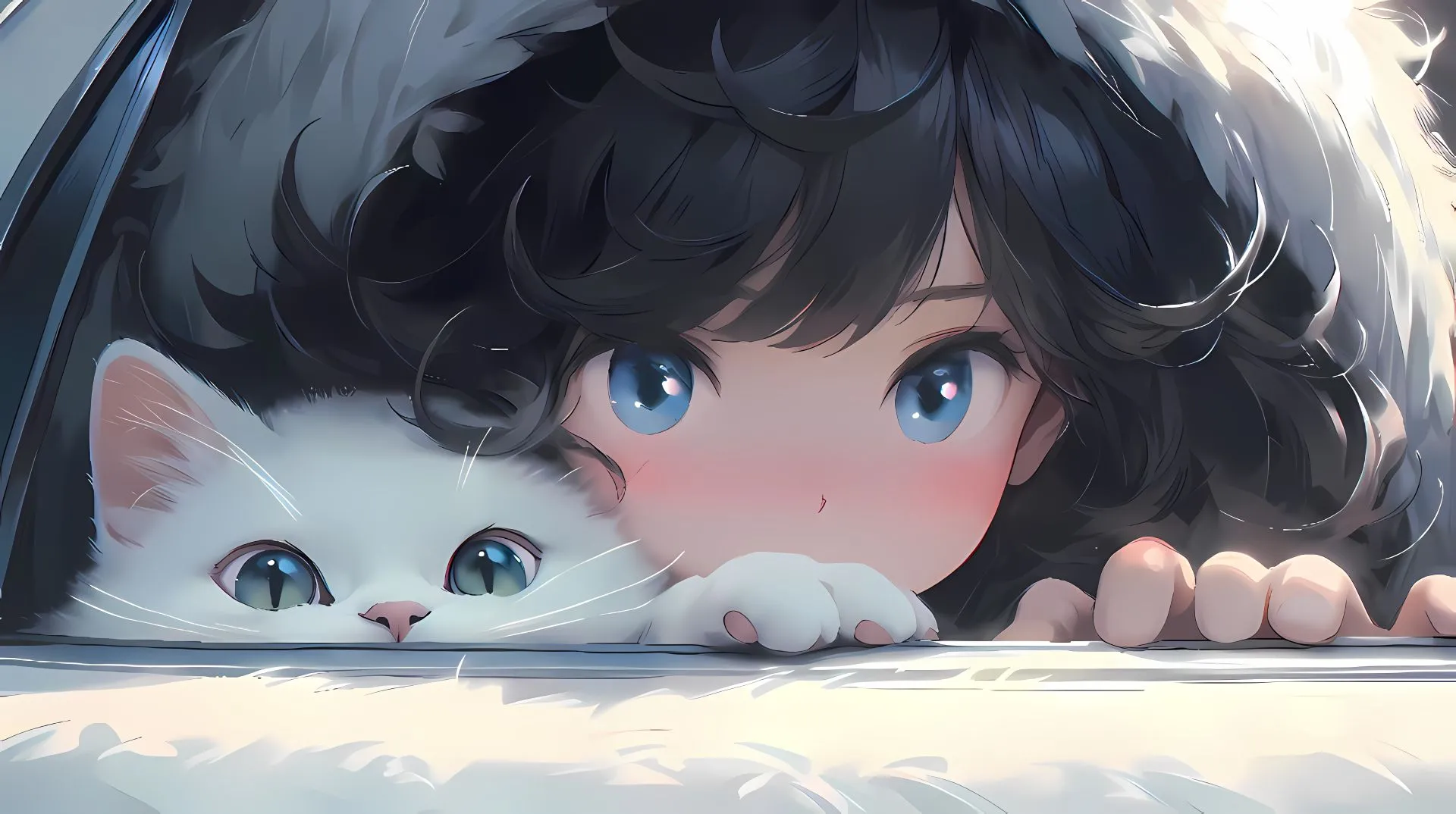 卡通 可爱 小清新 猫猫 甜美 壁纸预览
