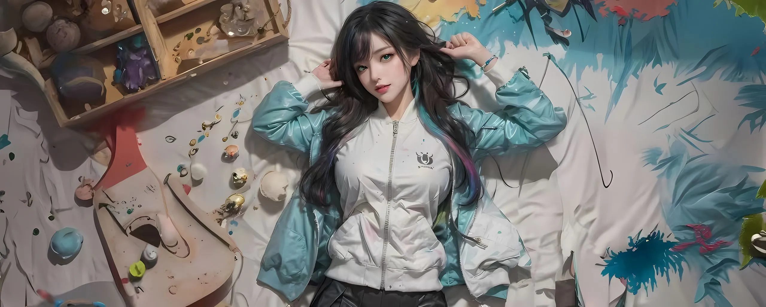 动漫 美女 AI 唯美 夜景 女生 壁纸预览