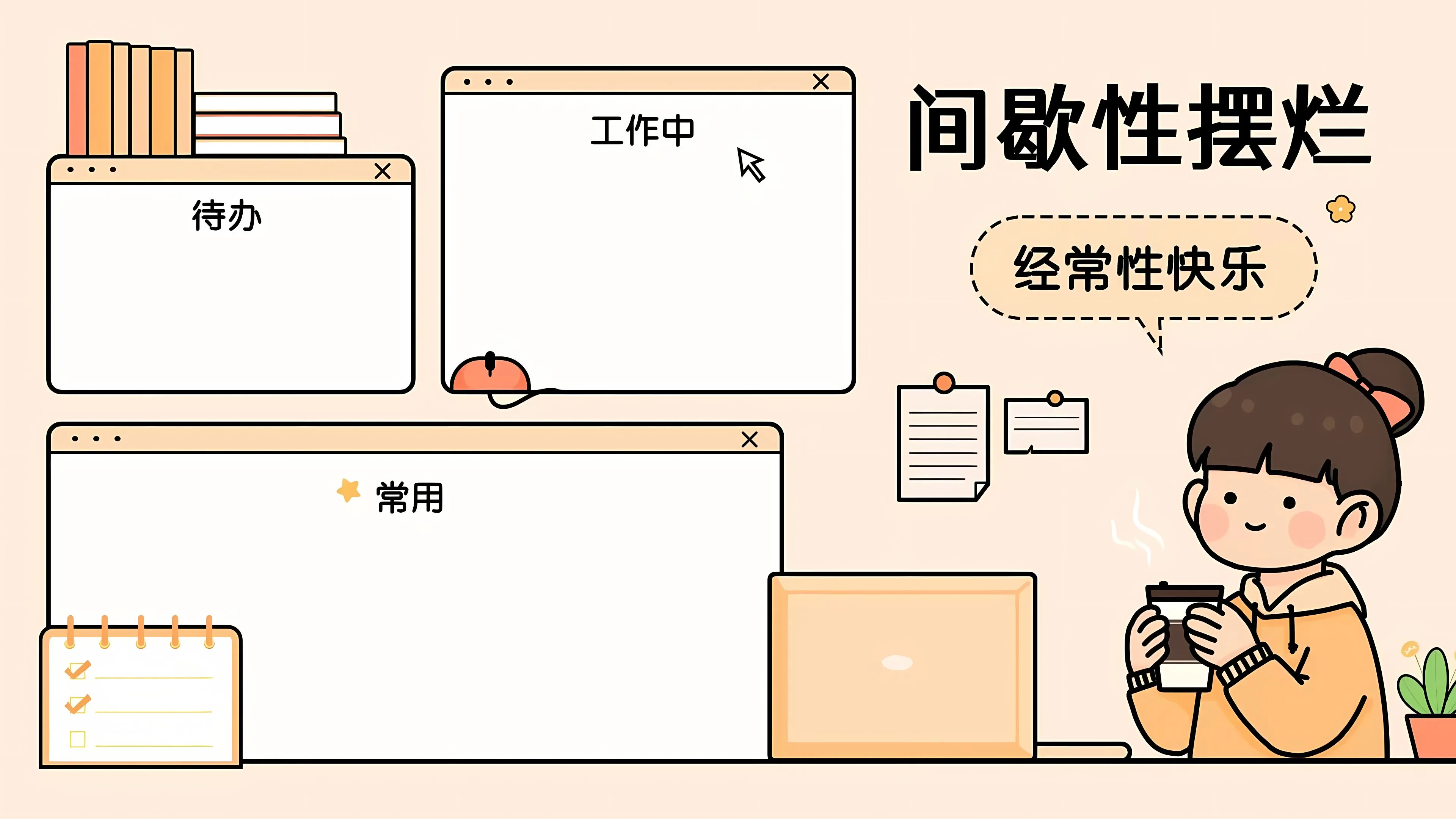 ins风 打工人 分区 励志 壁纸预览