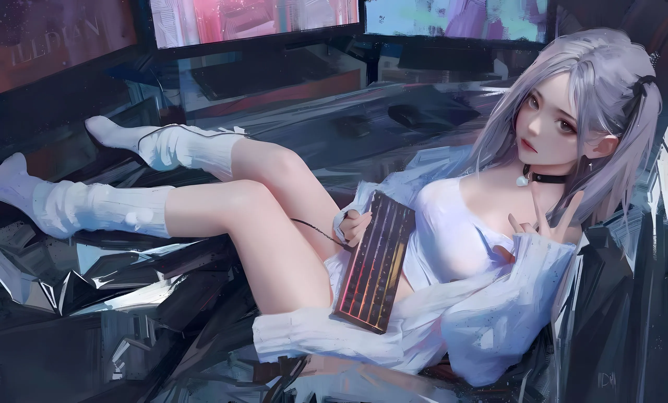 动漫 ins风 AI 动漫少女 壁纸预览