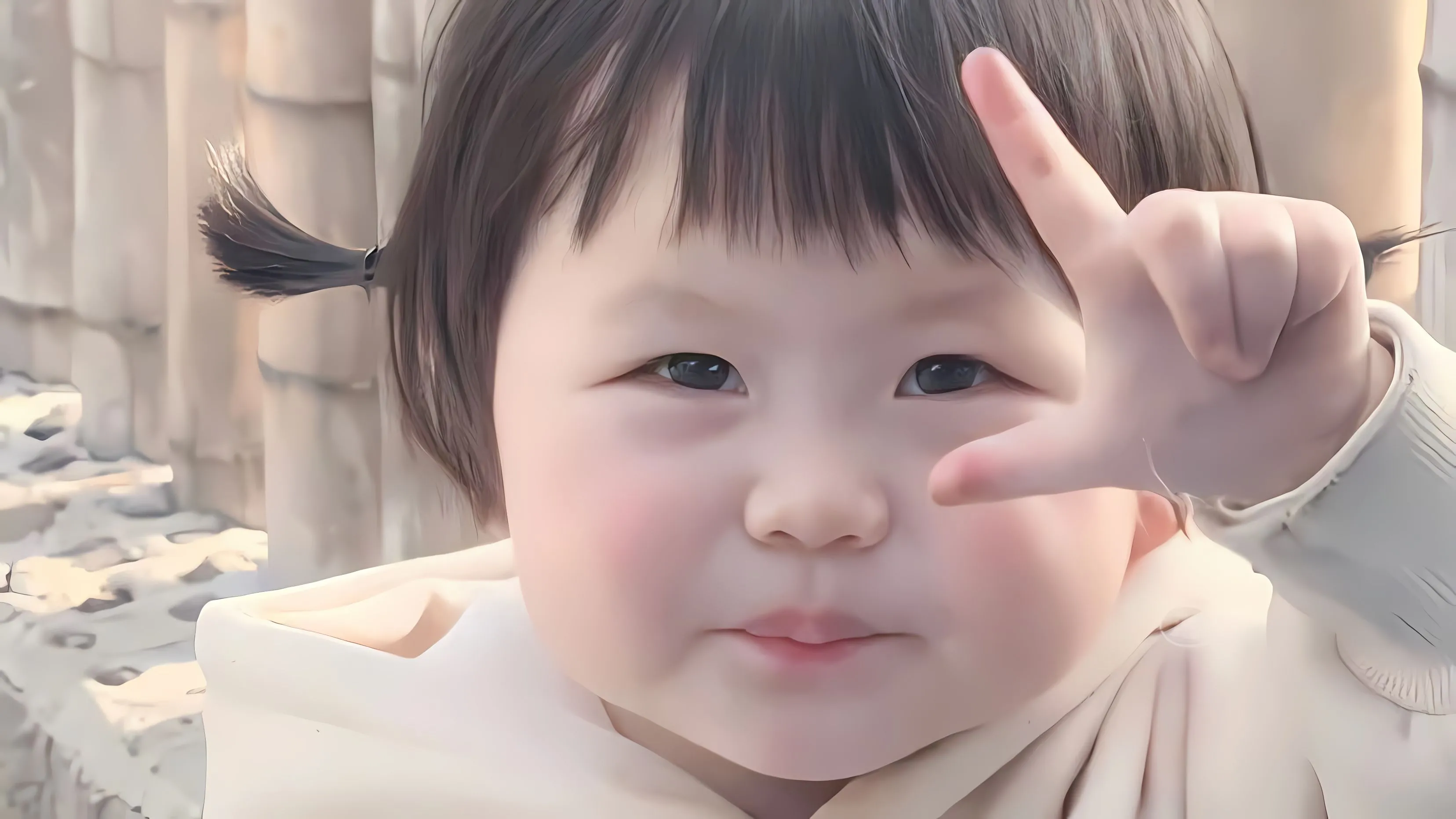 ins风 可爱 小孩 瑶一瑶 壁纸预览