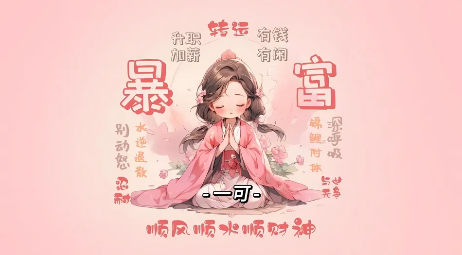 卡通(分类),励志(分类),上岸,发财,励志,可爱,粉色,动画,卡通 壁纸预览