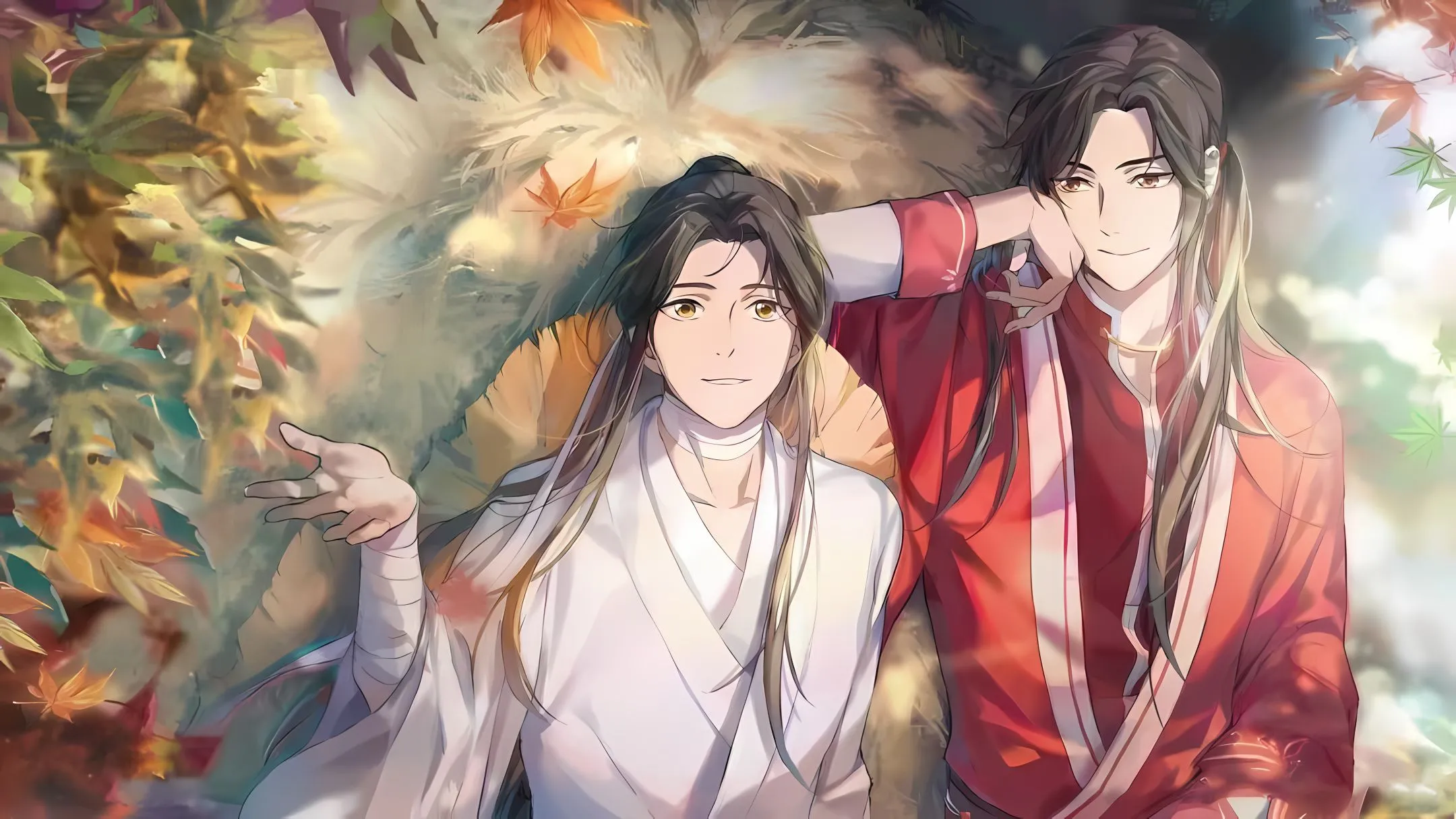 动漫 插画 ins风 天官赐福 谢怜 花城 壁纸预览