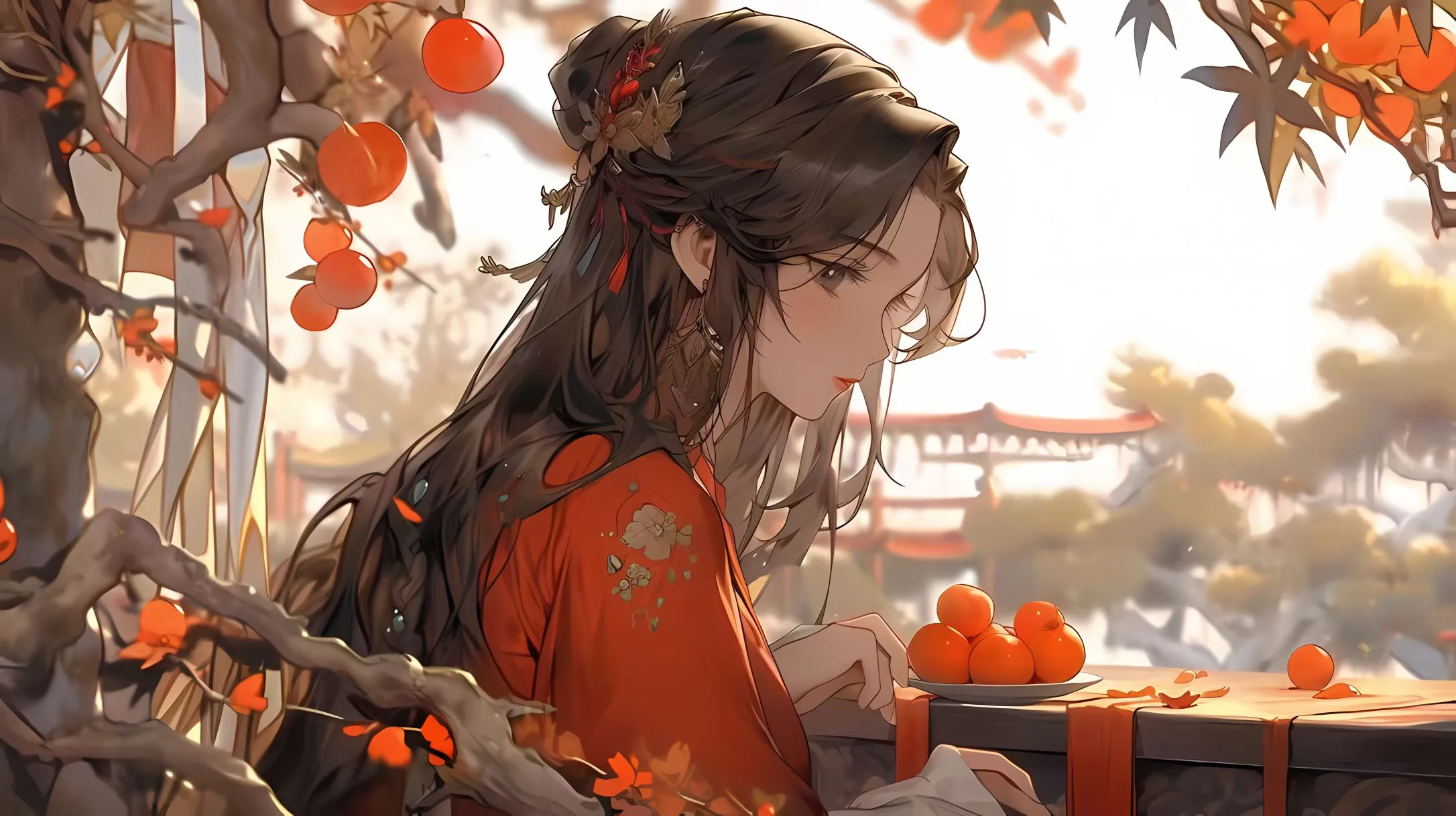 动漫 美女 ai绘画 中国风 二次元 动漫少女 壁纸预览