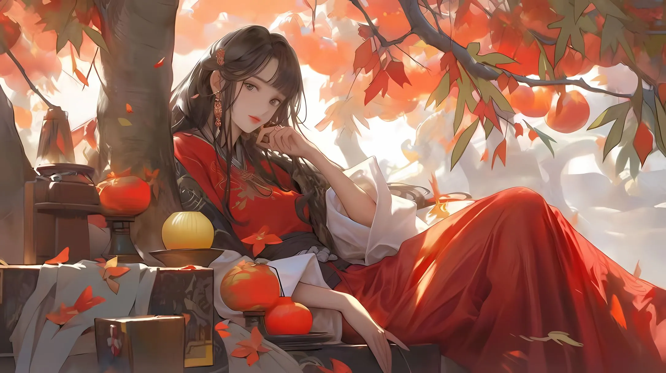 动漫 美女 ai绘画 中国风 二次元 动漫少女 壁纸预览