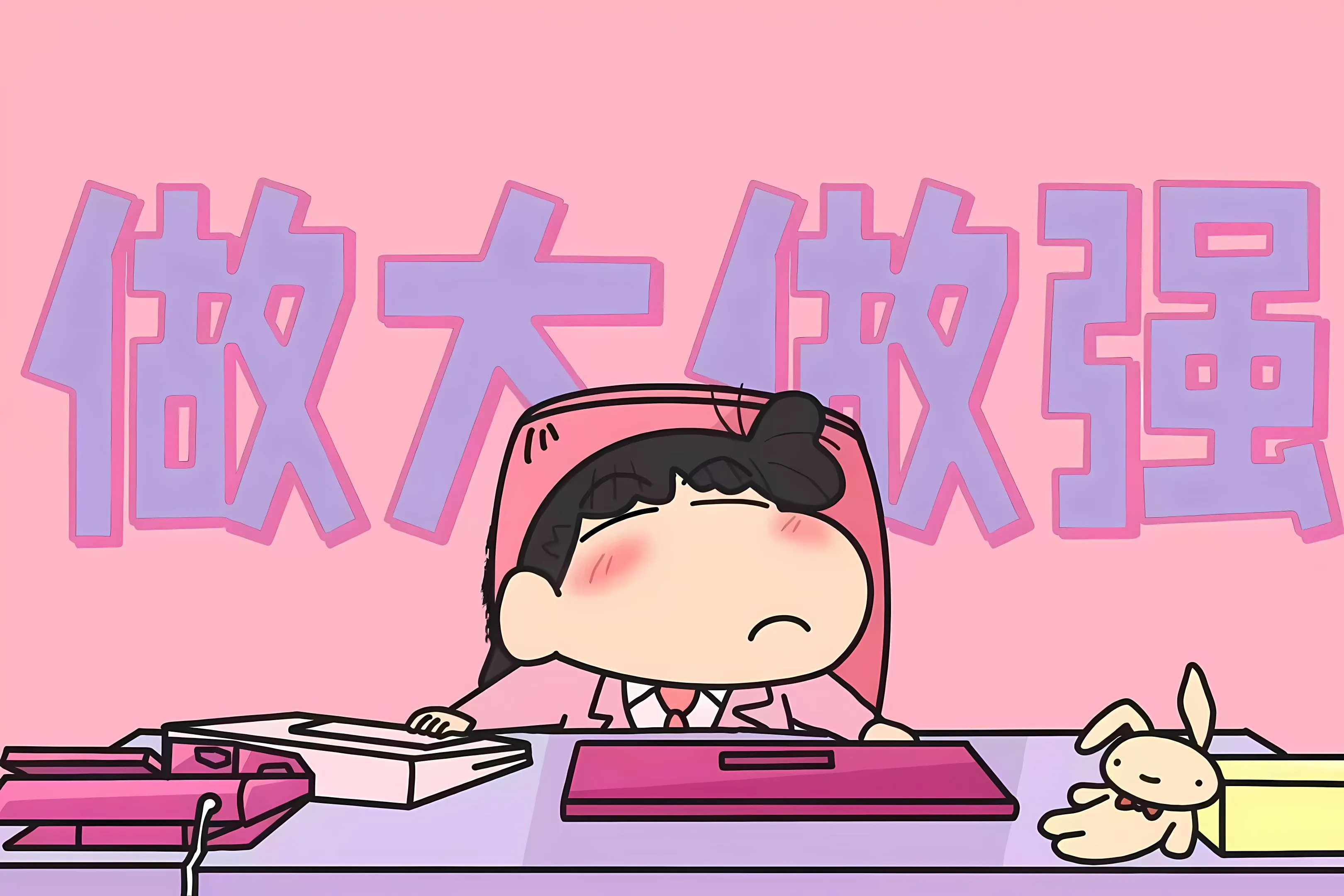 打工人 卡通 上班族 动画 努力 励志 壁纸预览