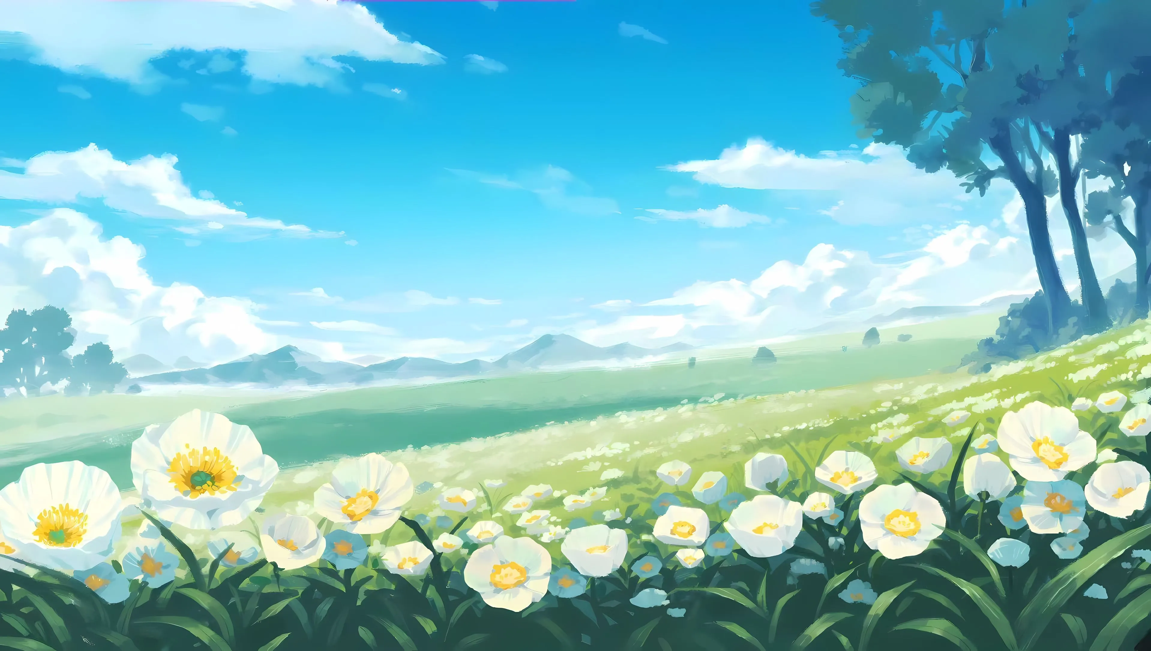 插画 动漫 ins风 唯美 夏日 大自然 壁纸预览