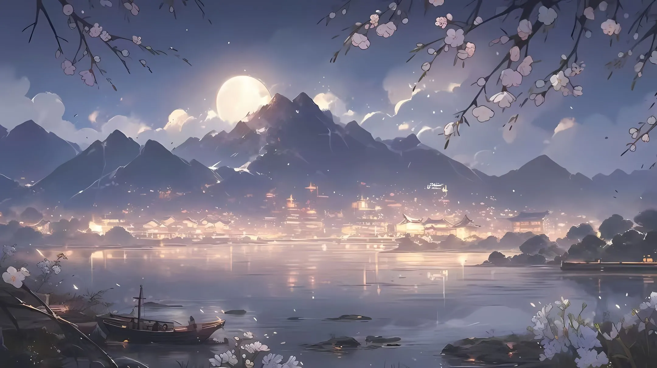 动漫 卡通 魔道祖师 莲花坞 ai绘画 壁纸预览