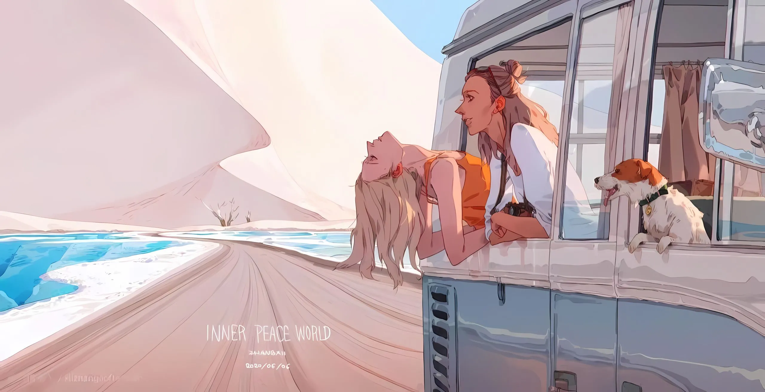 插画 欧美 ins风 个性 高级 小仙女 壁纸预览