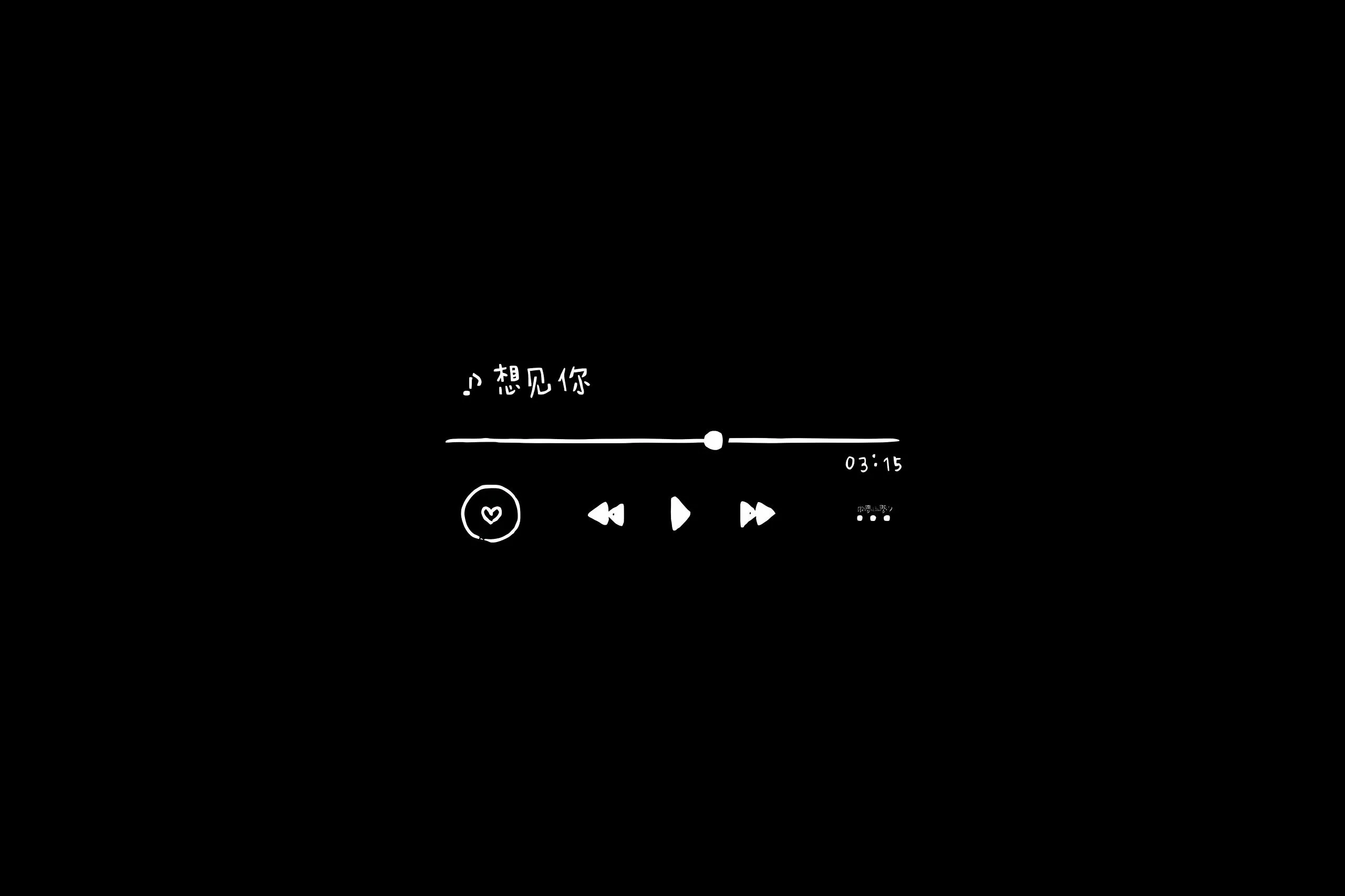ins风 卡通 文字 黑色 简约 壁纸预览