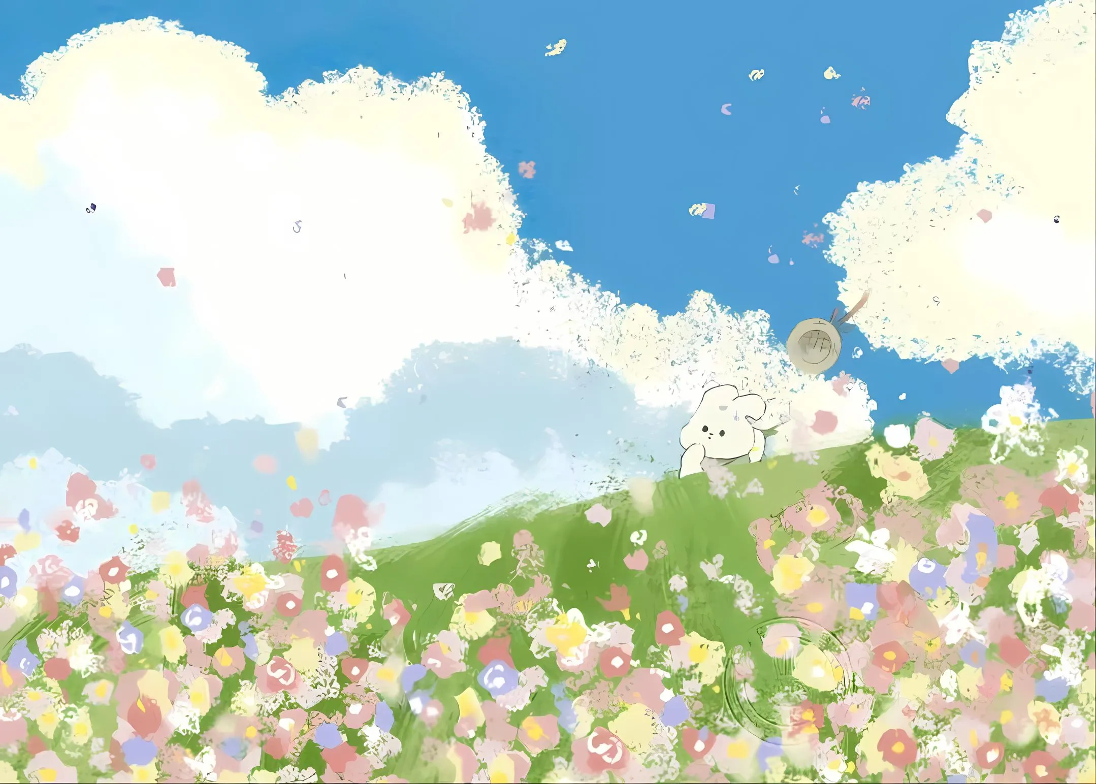 插画 植物 花 风景 小清新 唯美 壁纸预览