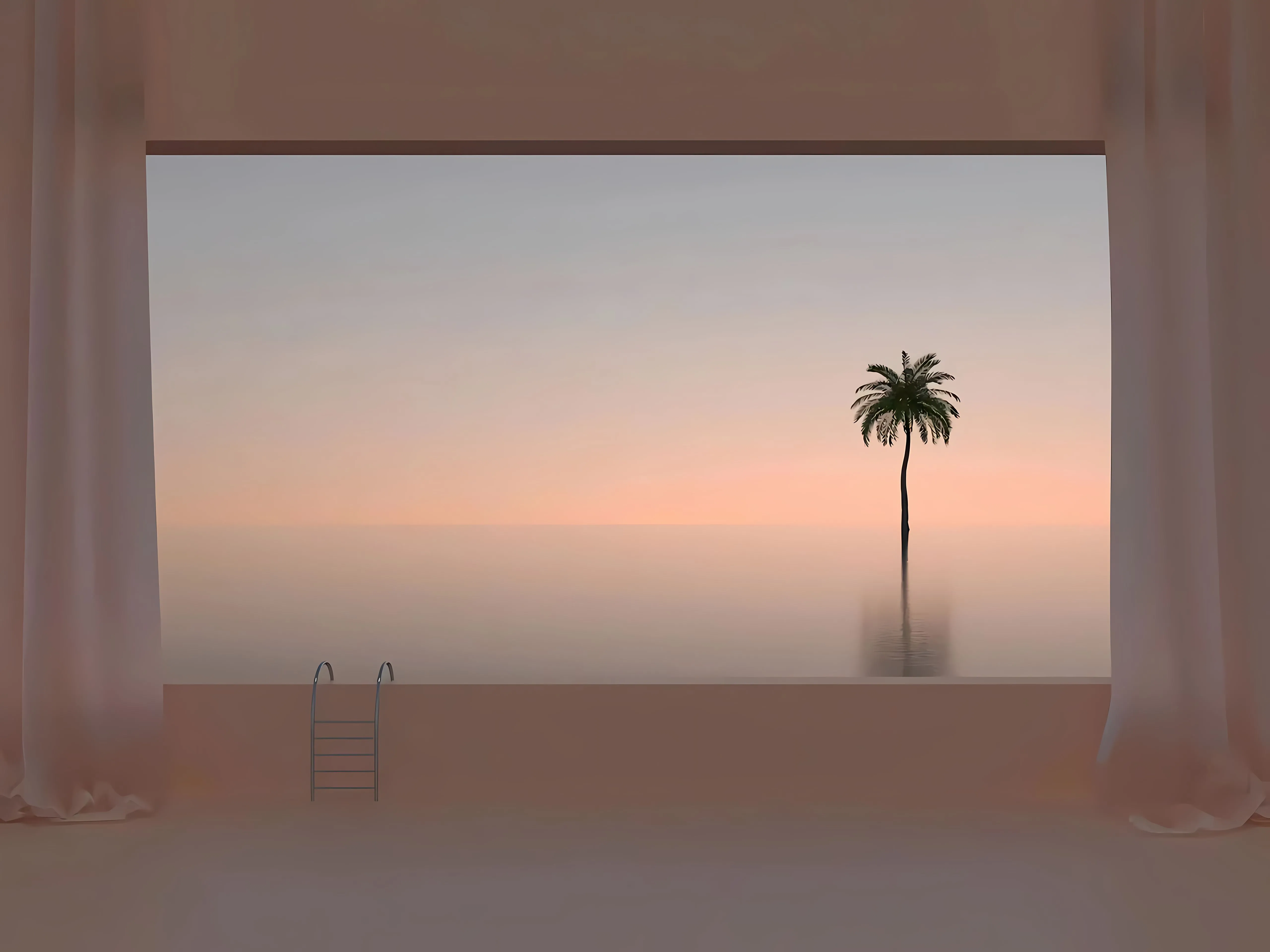 ins风 治愈 风景 简约 粉色系 壁纸预览