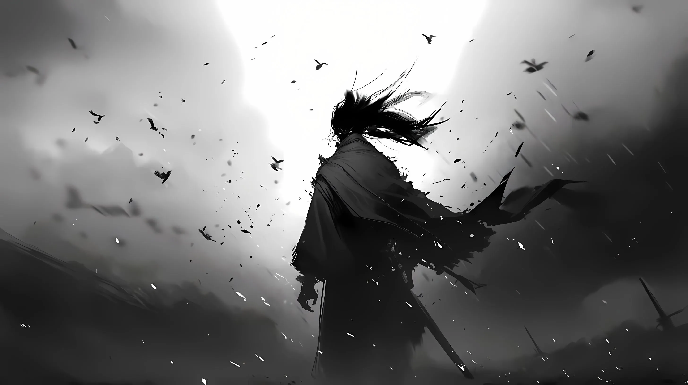 动漫 帅哥 高级 黑色 古风 壁纸预览