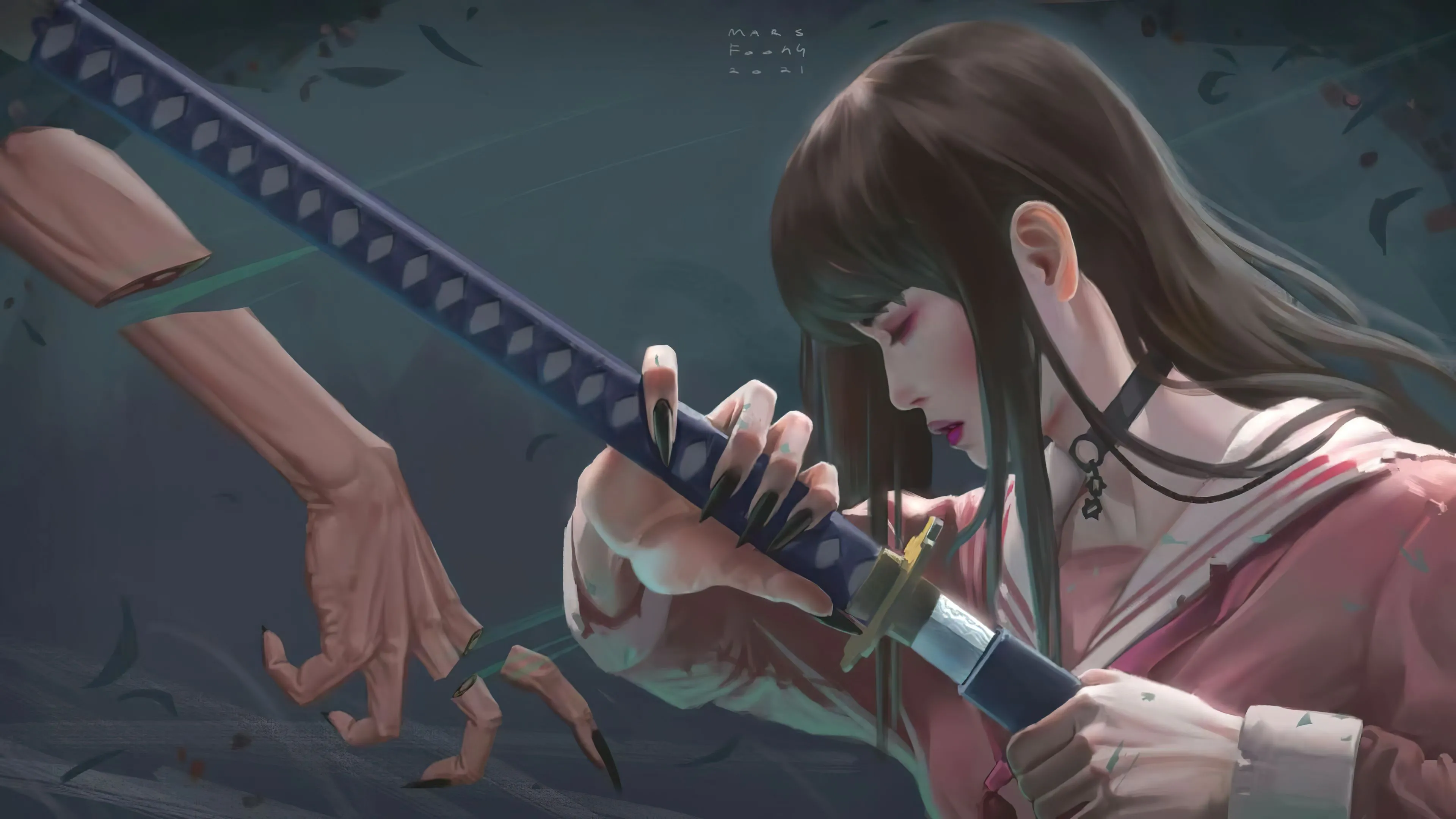 动物 持剑少女 剑 动漫少女 壁纸预览