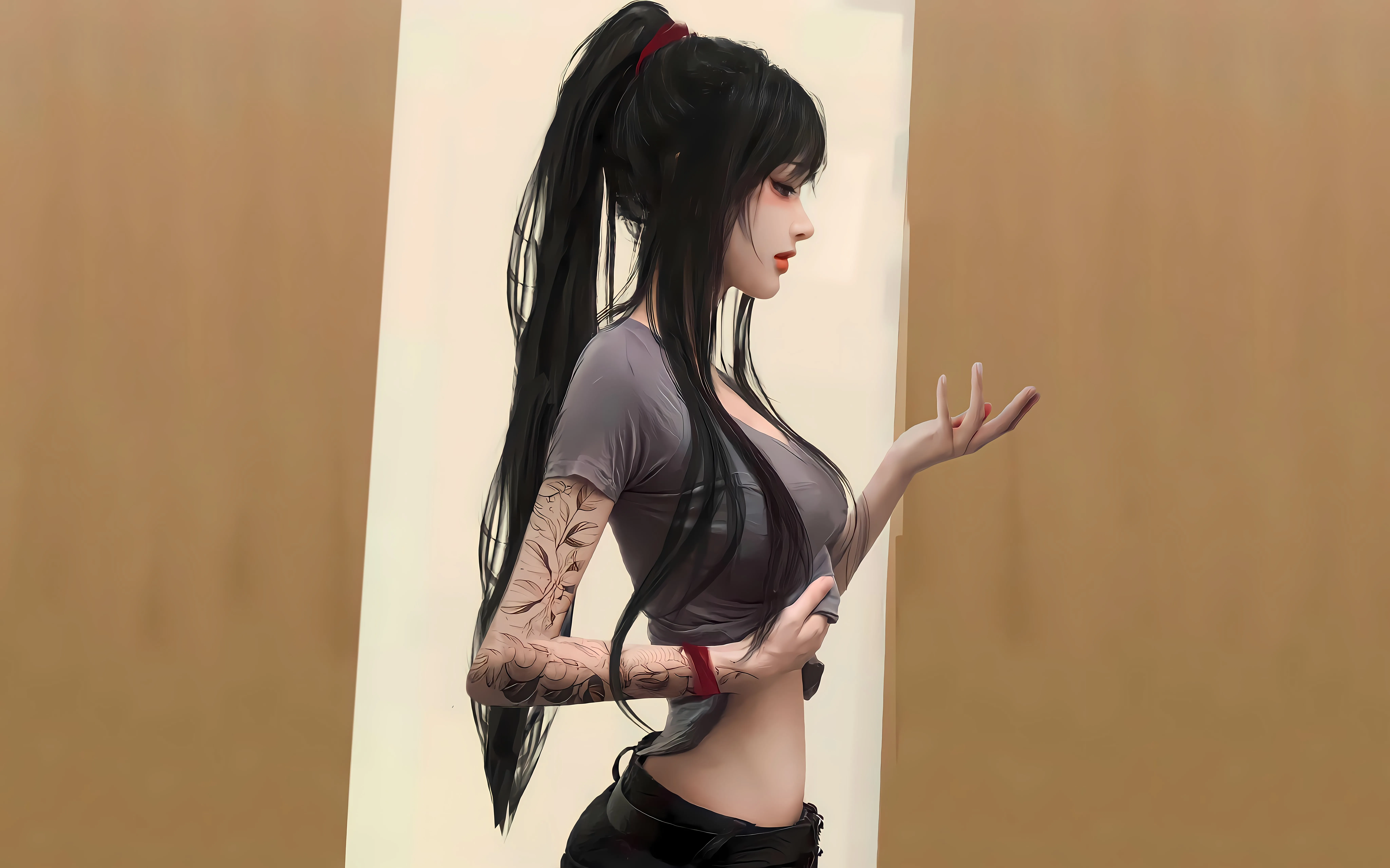 插画 墨栀 ai绘画 动漫少女 壁纸预览