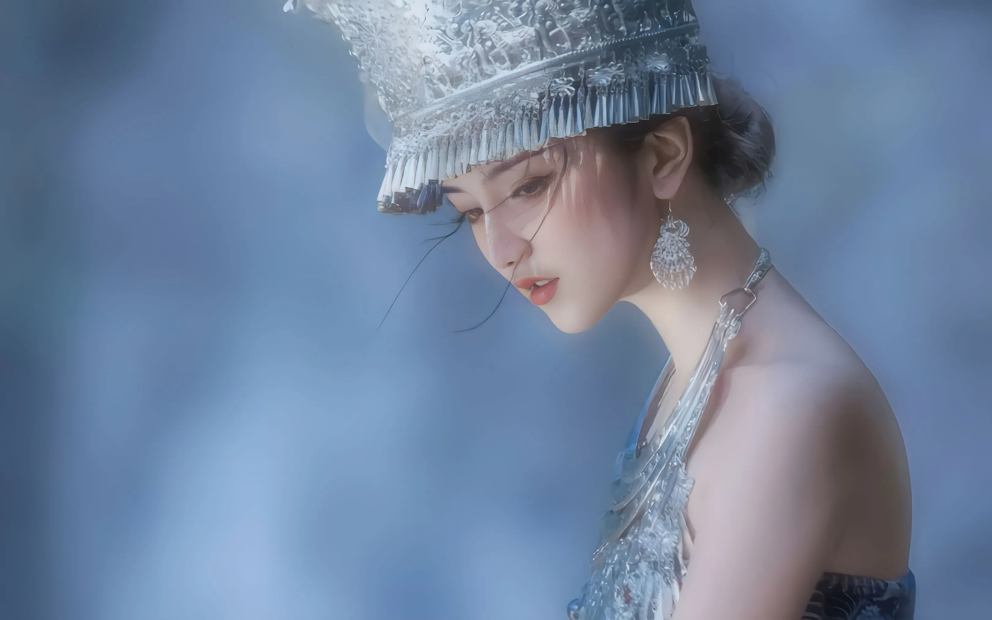 美女 苗疆之美 高颜值 写真 壁纸预览