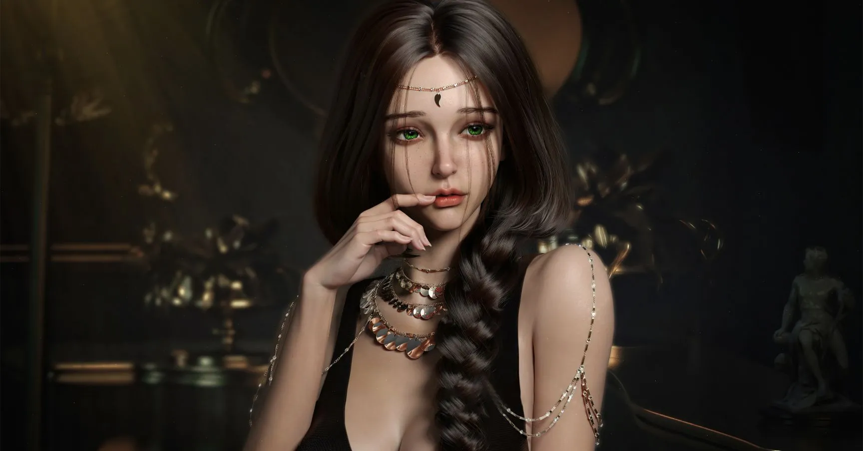 美女 鬼刀 WLOP 壁纸预览