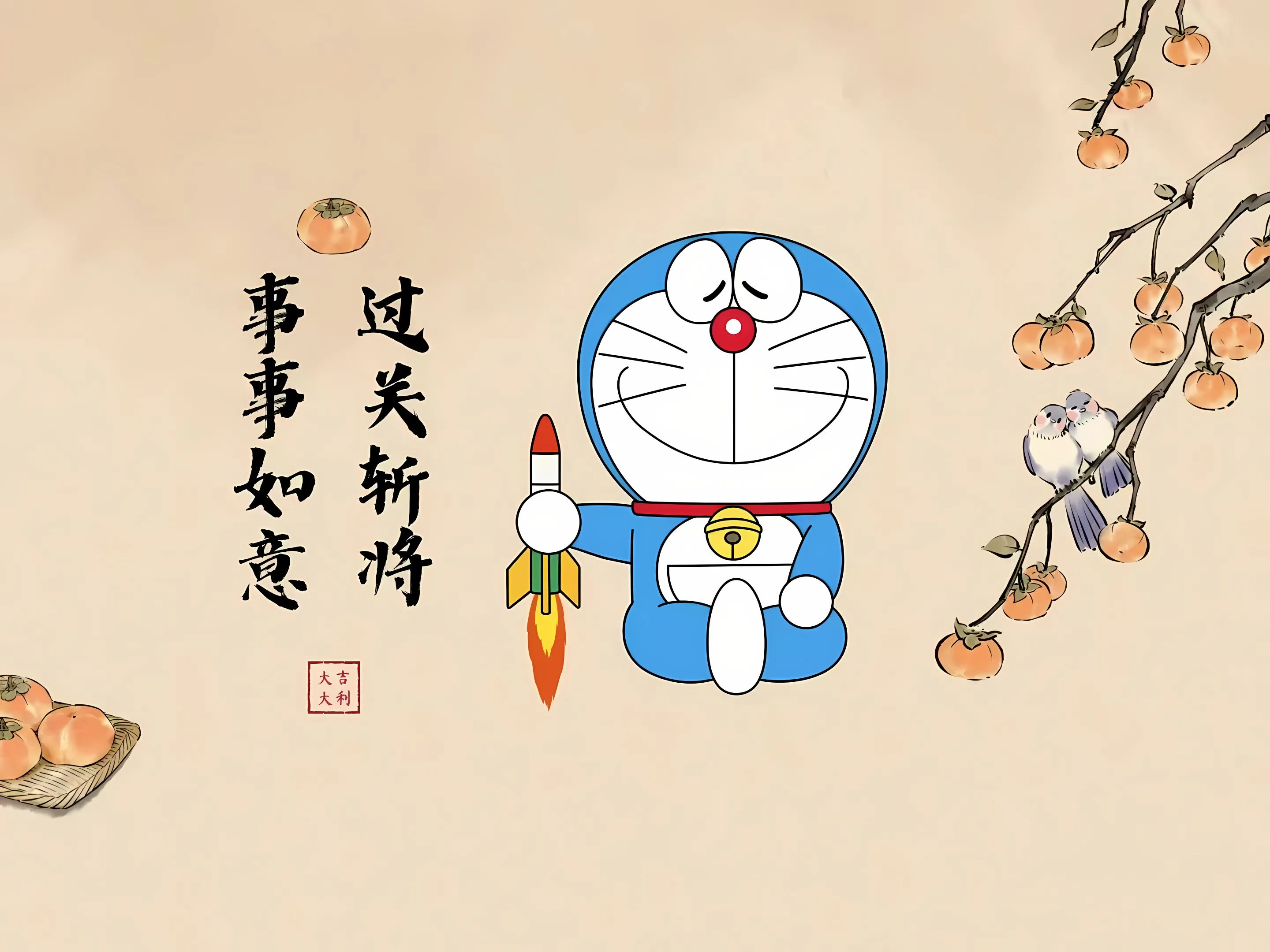 卡通 励志 哆啦A梦 顺心 壁纸预览