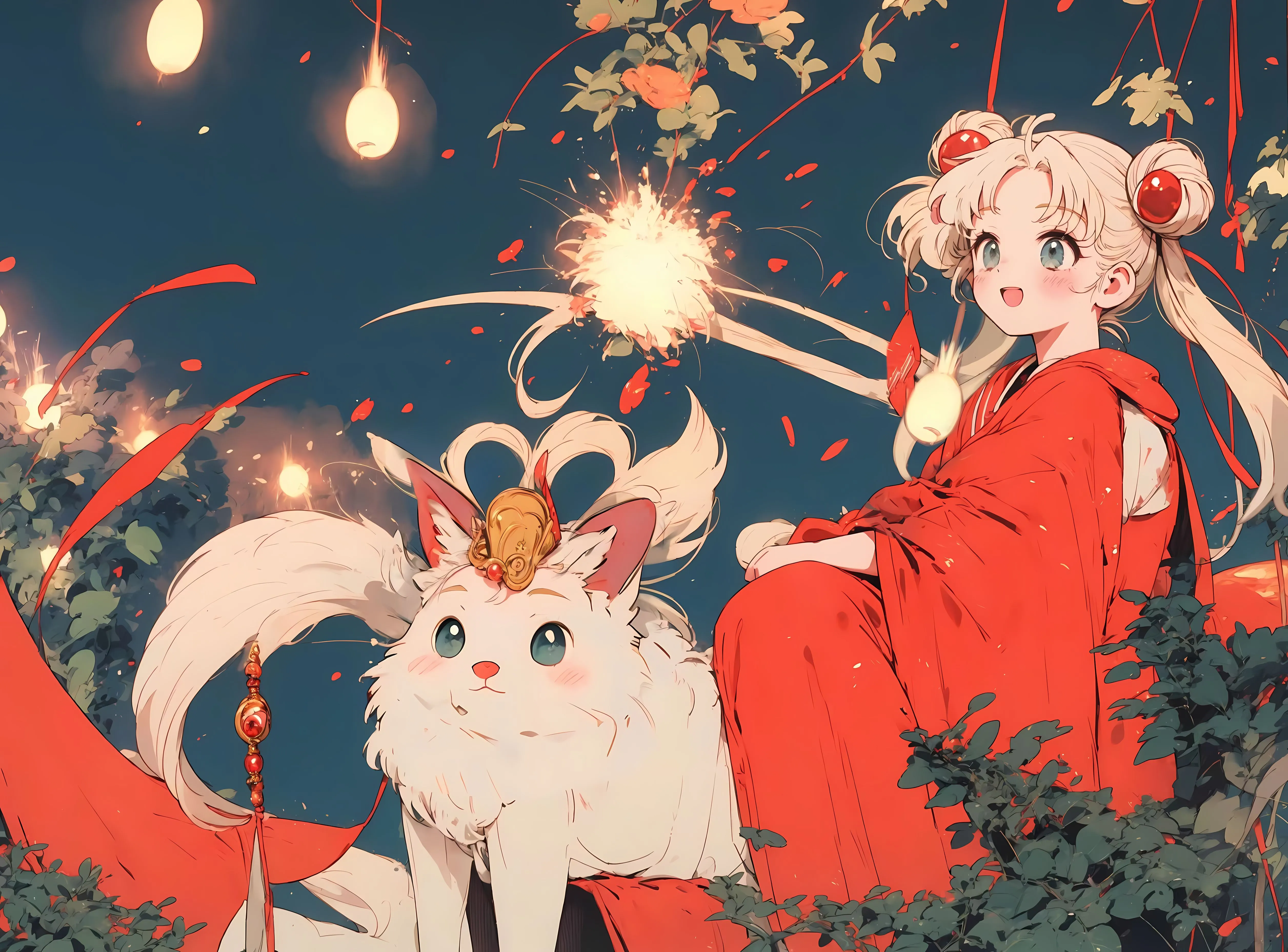 插画 跨年 新年 好运 美少女战士 壁纸预览