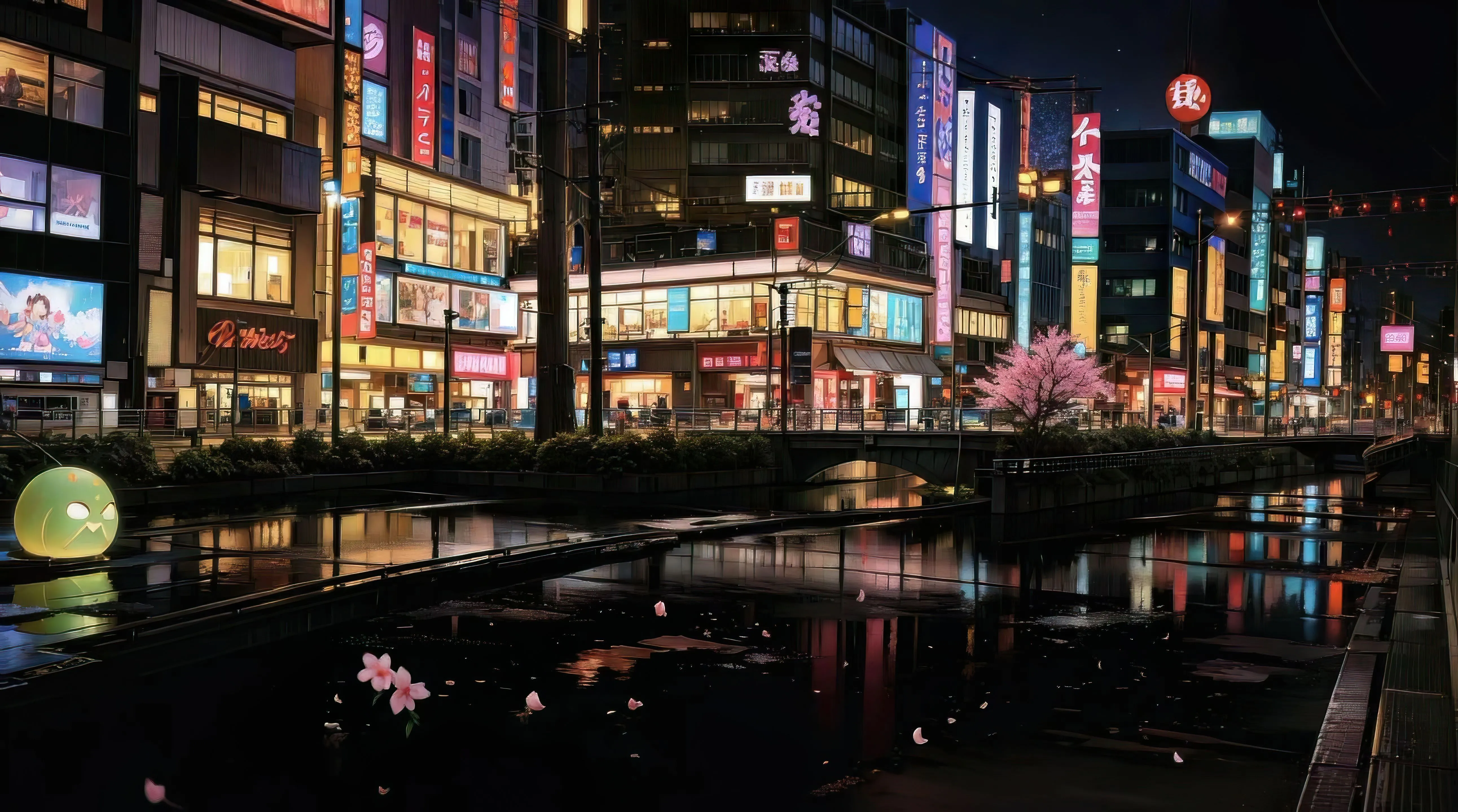 动漫 景色 街景 夜晚 壁纸预览
