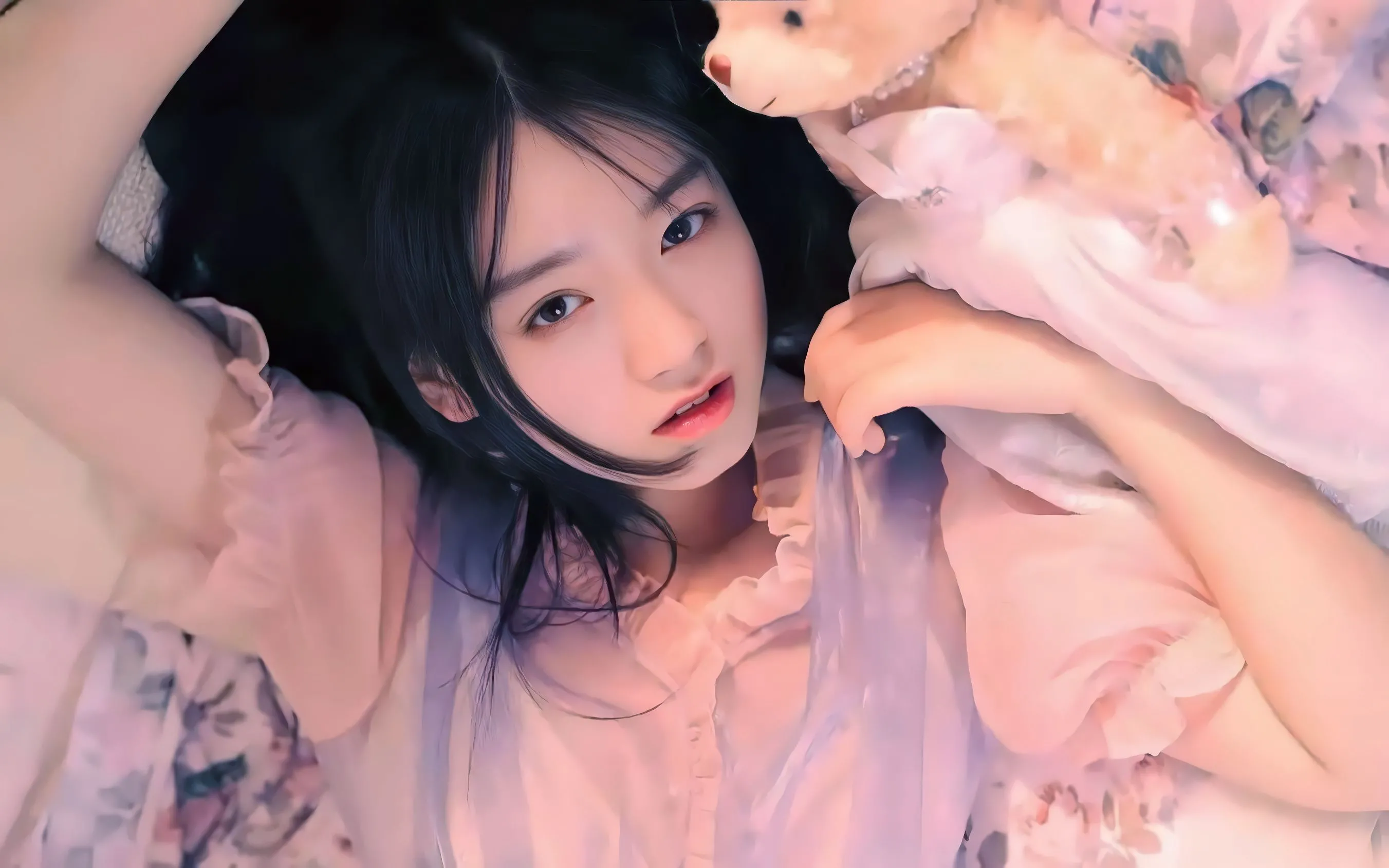 美女 高颜值 萝莉统御 粉色系 壁纸预览