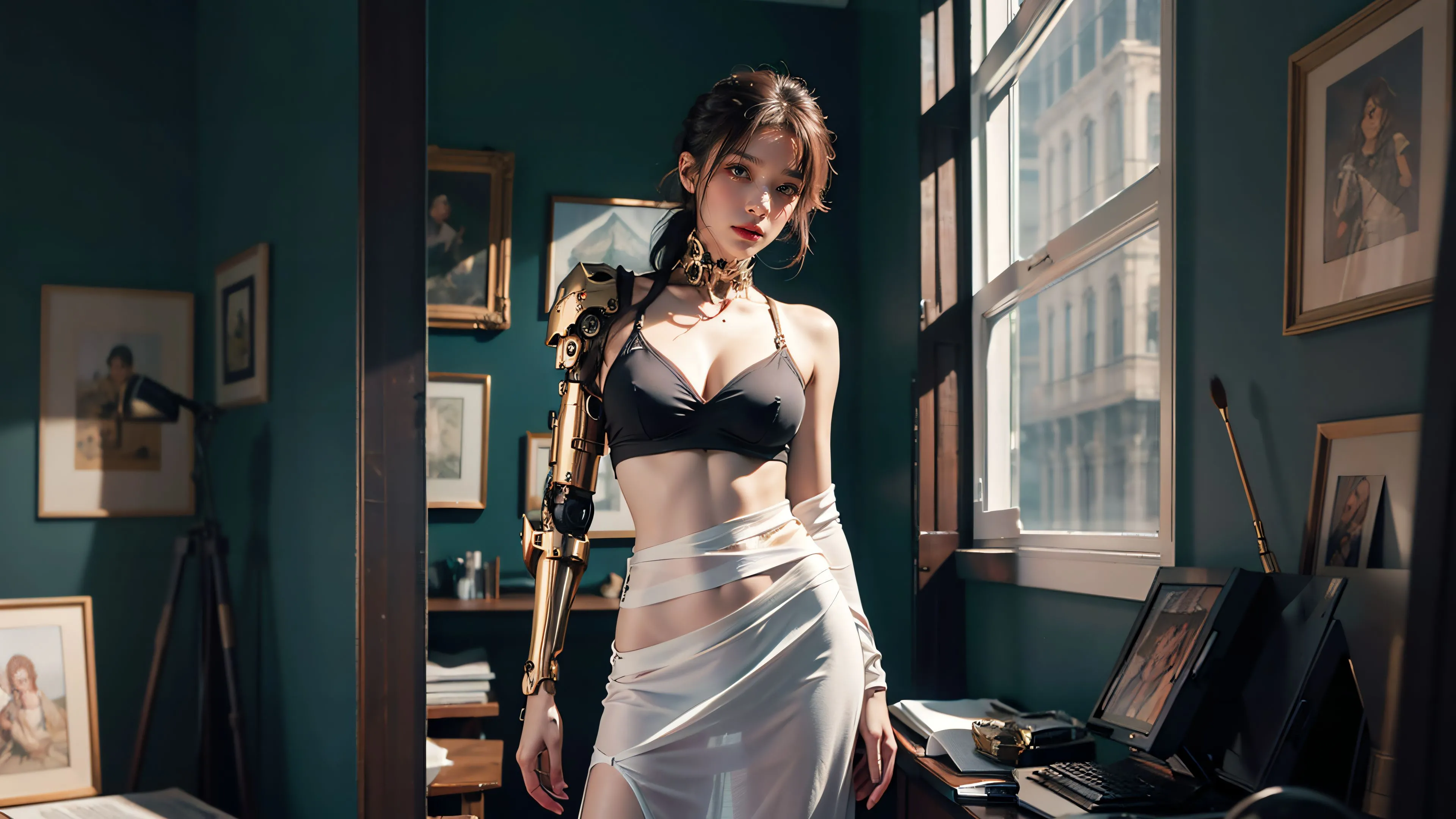 动漫 ai绘画 少女 酷 机器人 壁纸预览