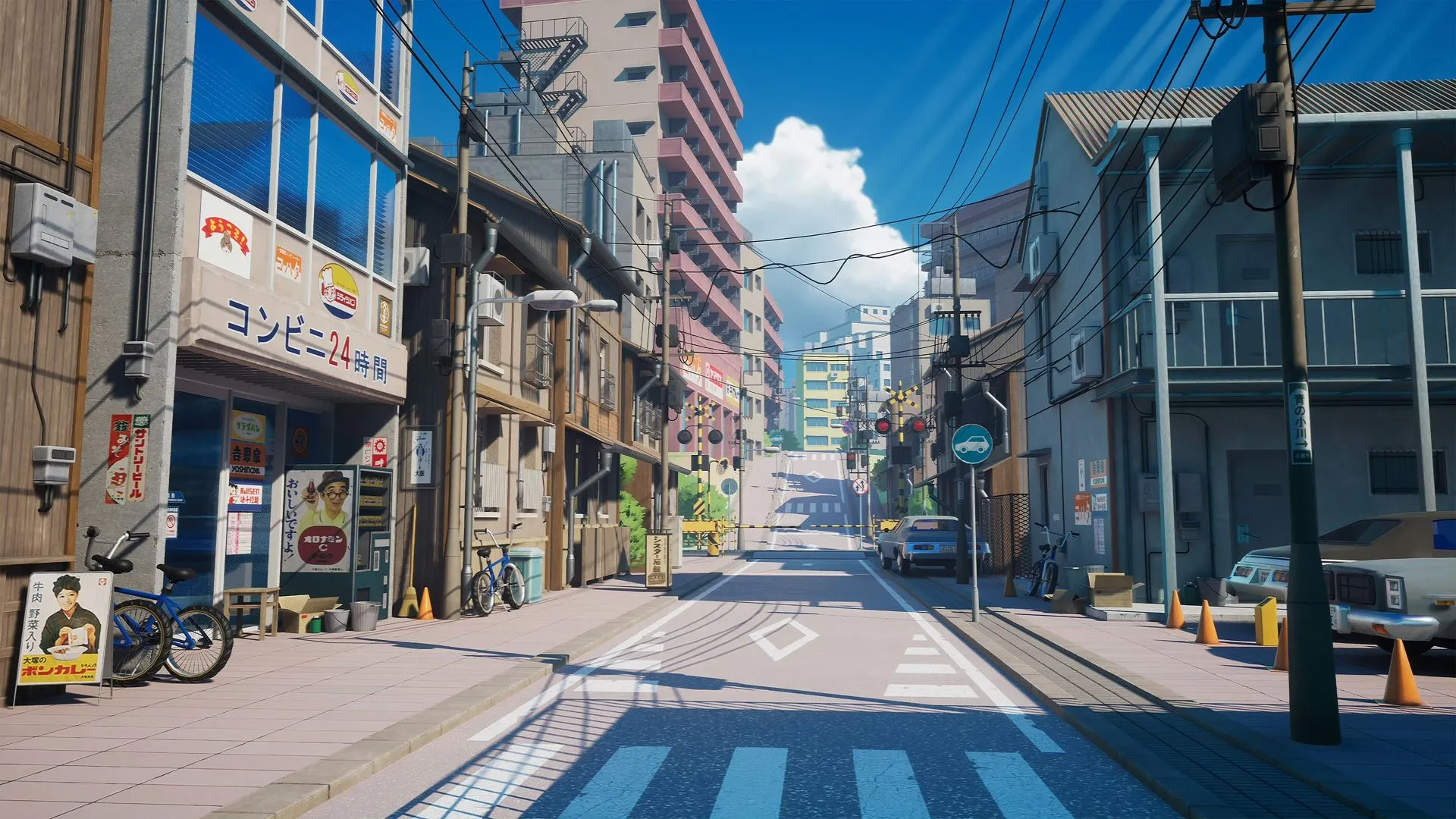 插画 街景 壁纸预览