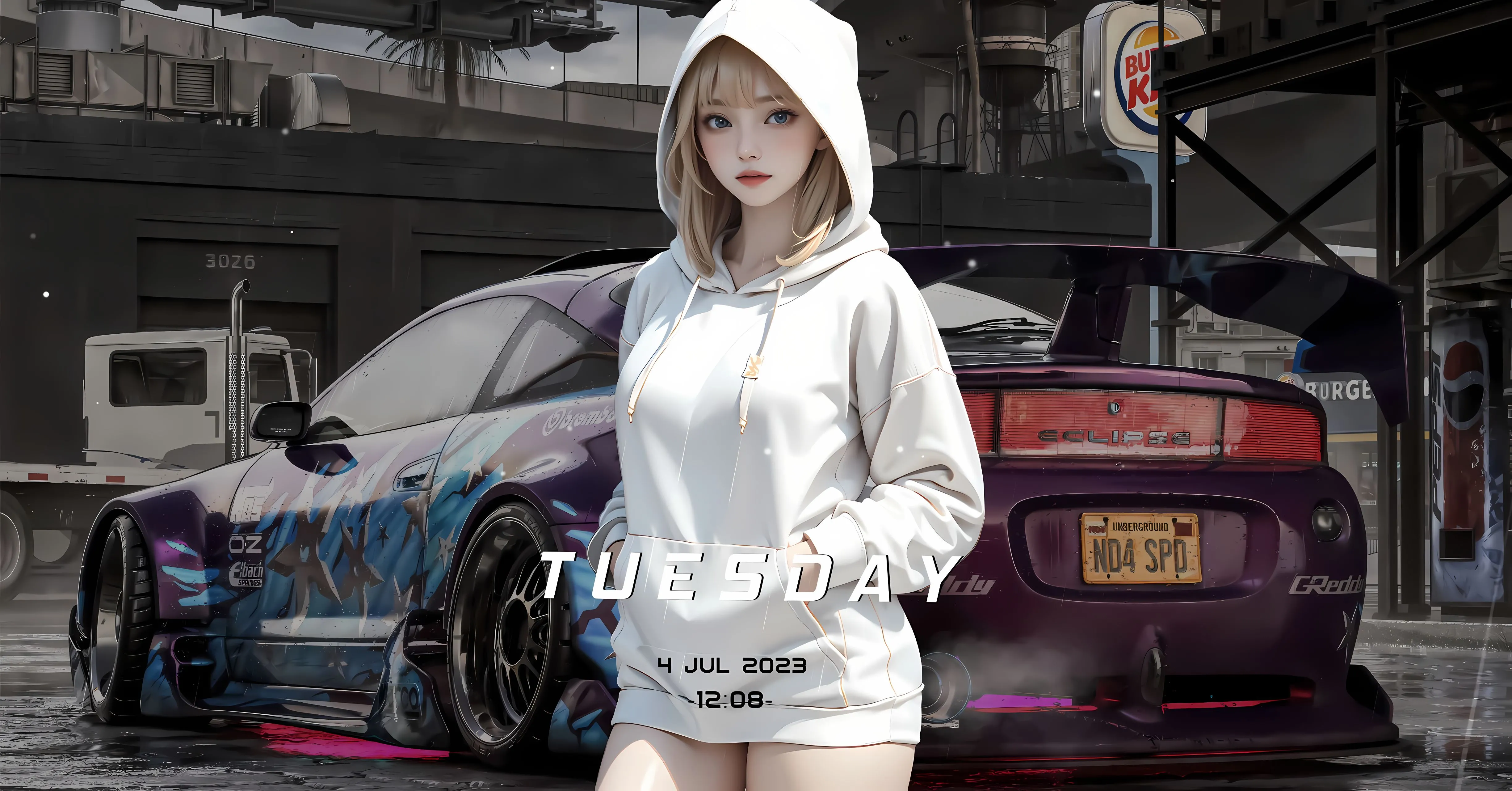 美女 竞速少女 壁纸预览
