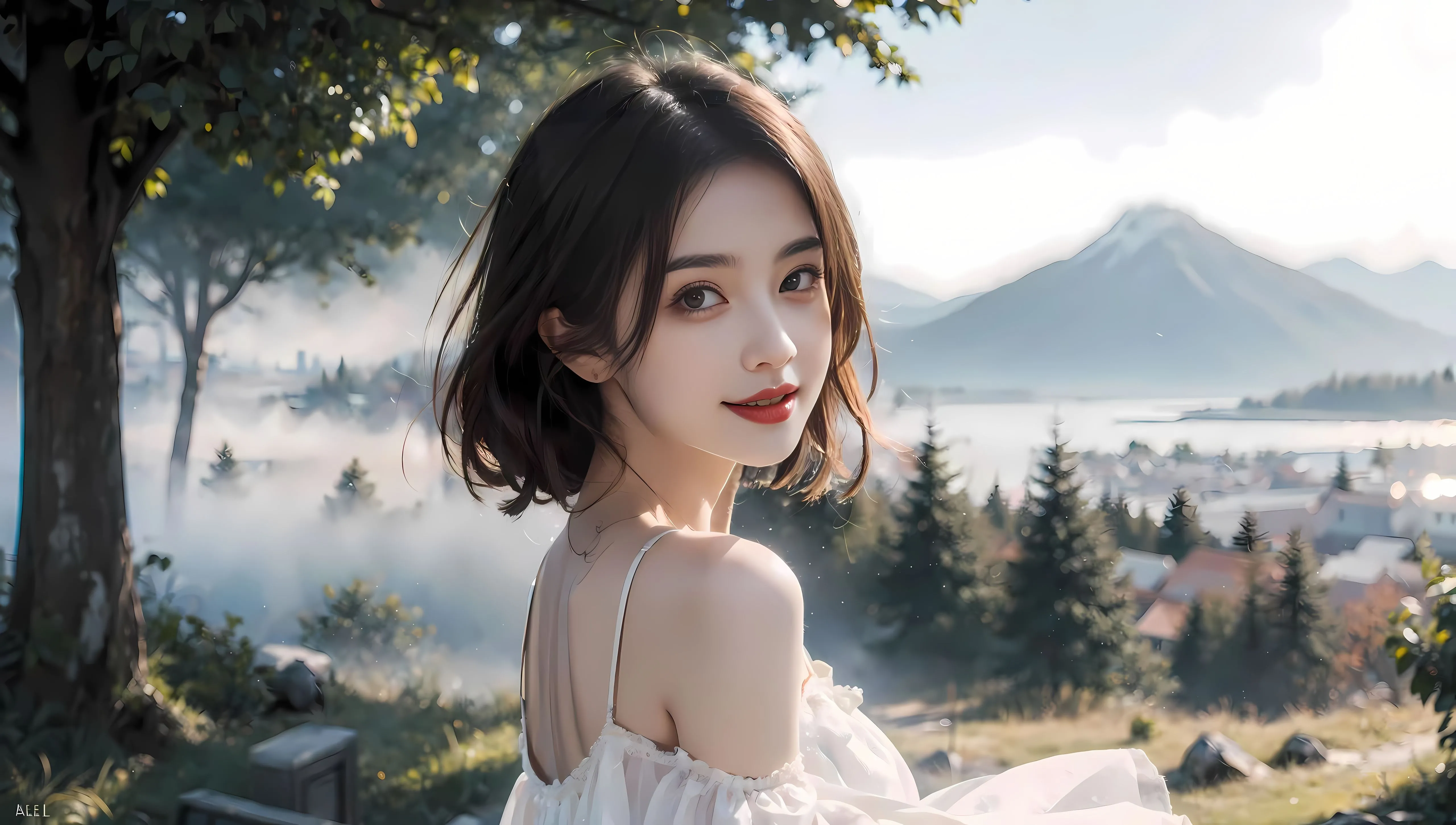 美女 高颜值 短发少女 壁纸预览