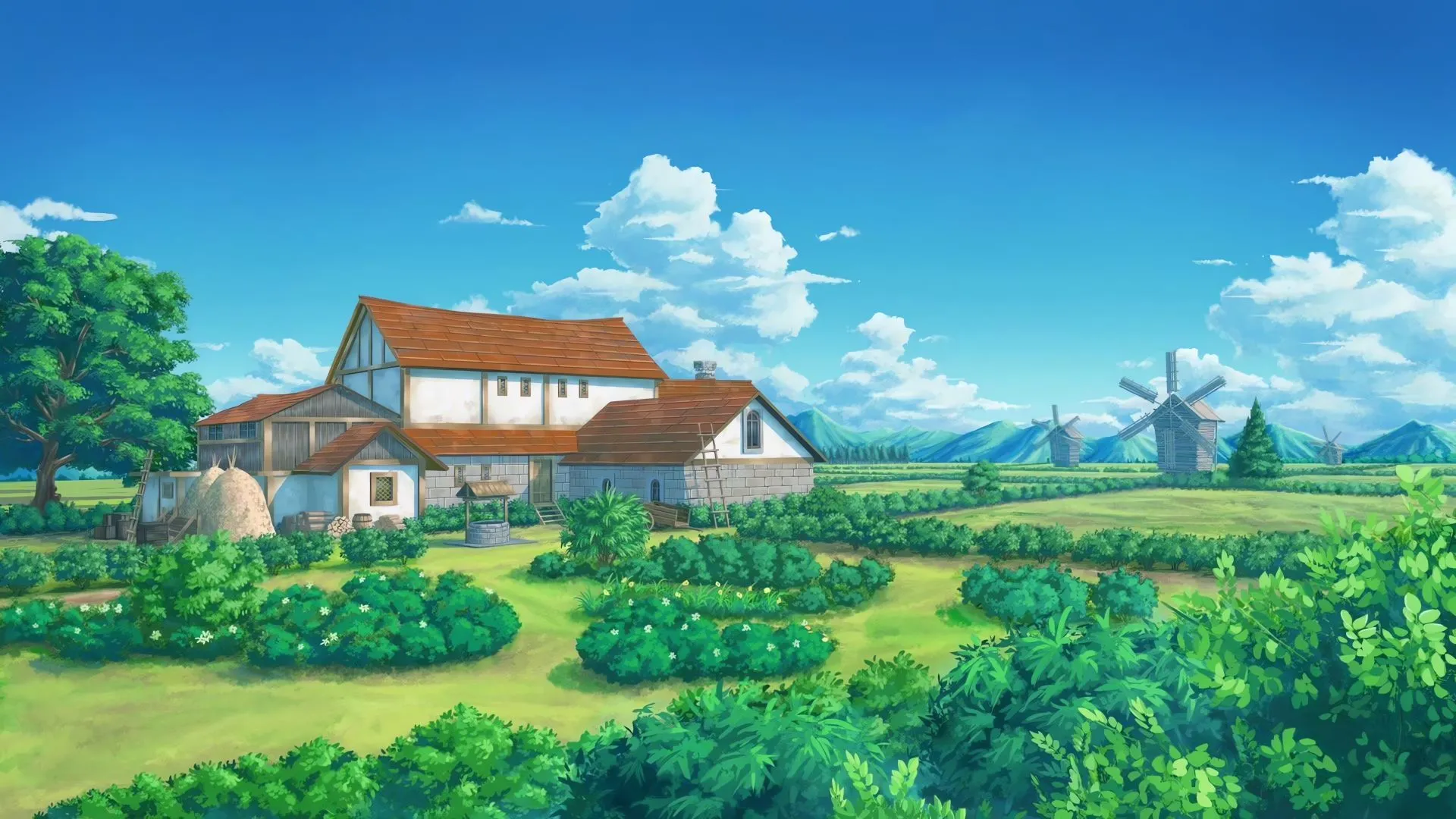 动漫 向往的生活 田园风景 美好生活 壁纸预览