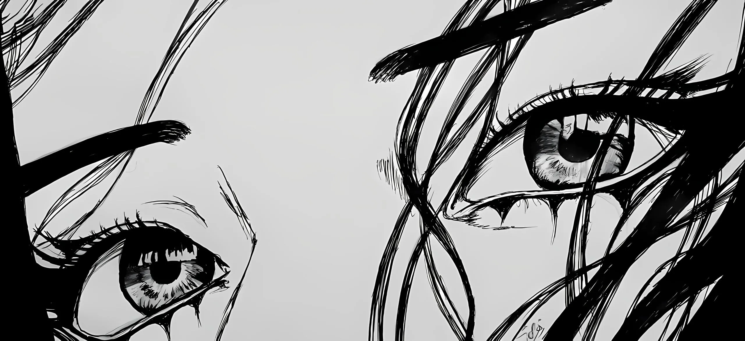 插画 少女眼睛 壁纸预览