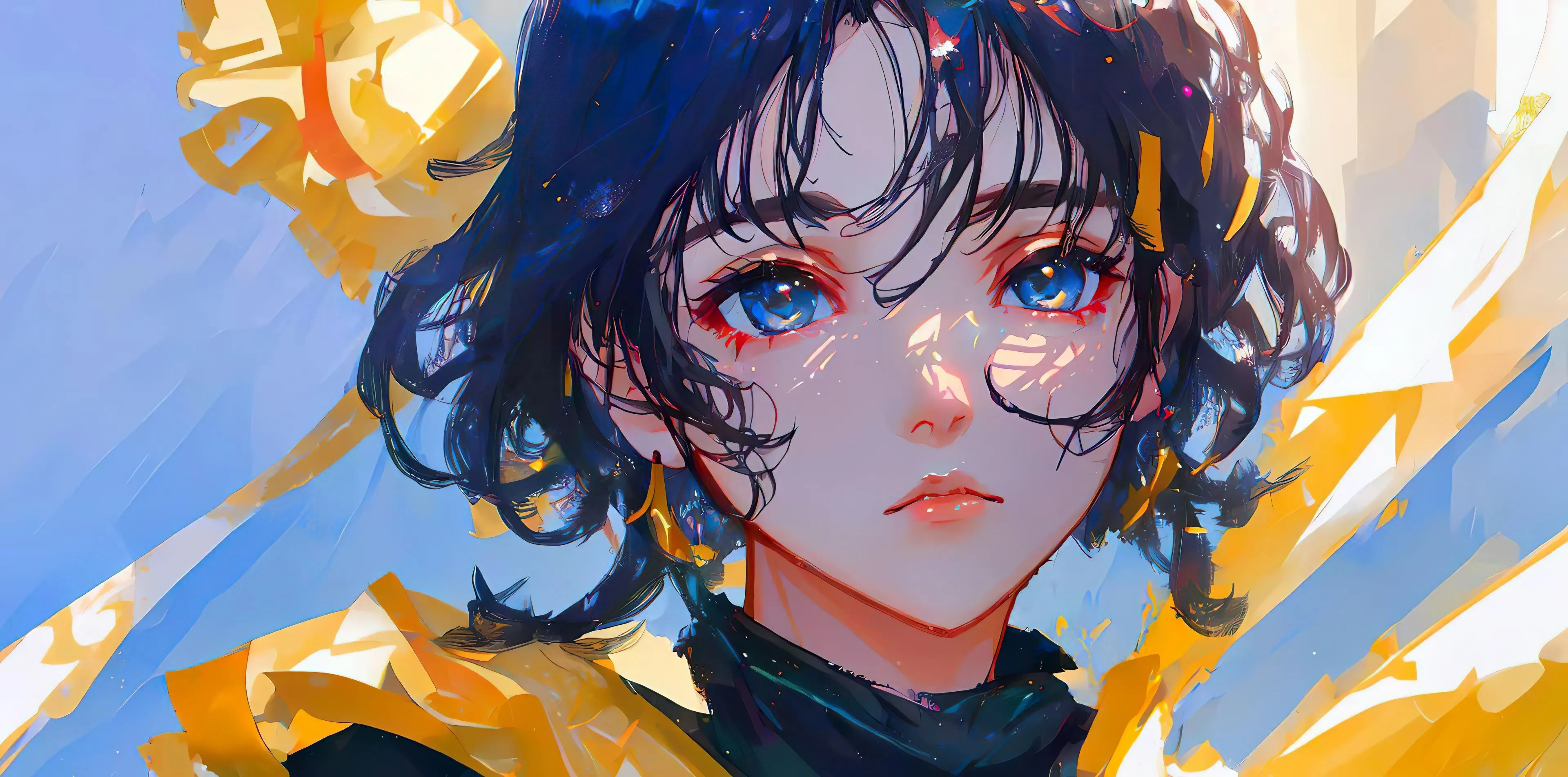 插画 美女 ai绘画 短发少女 壁纸预览