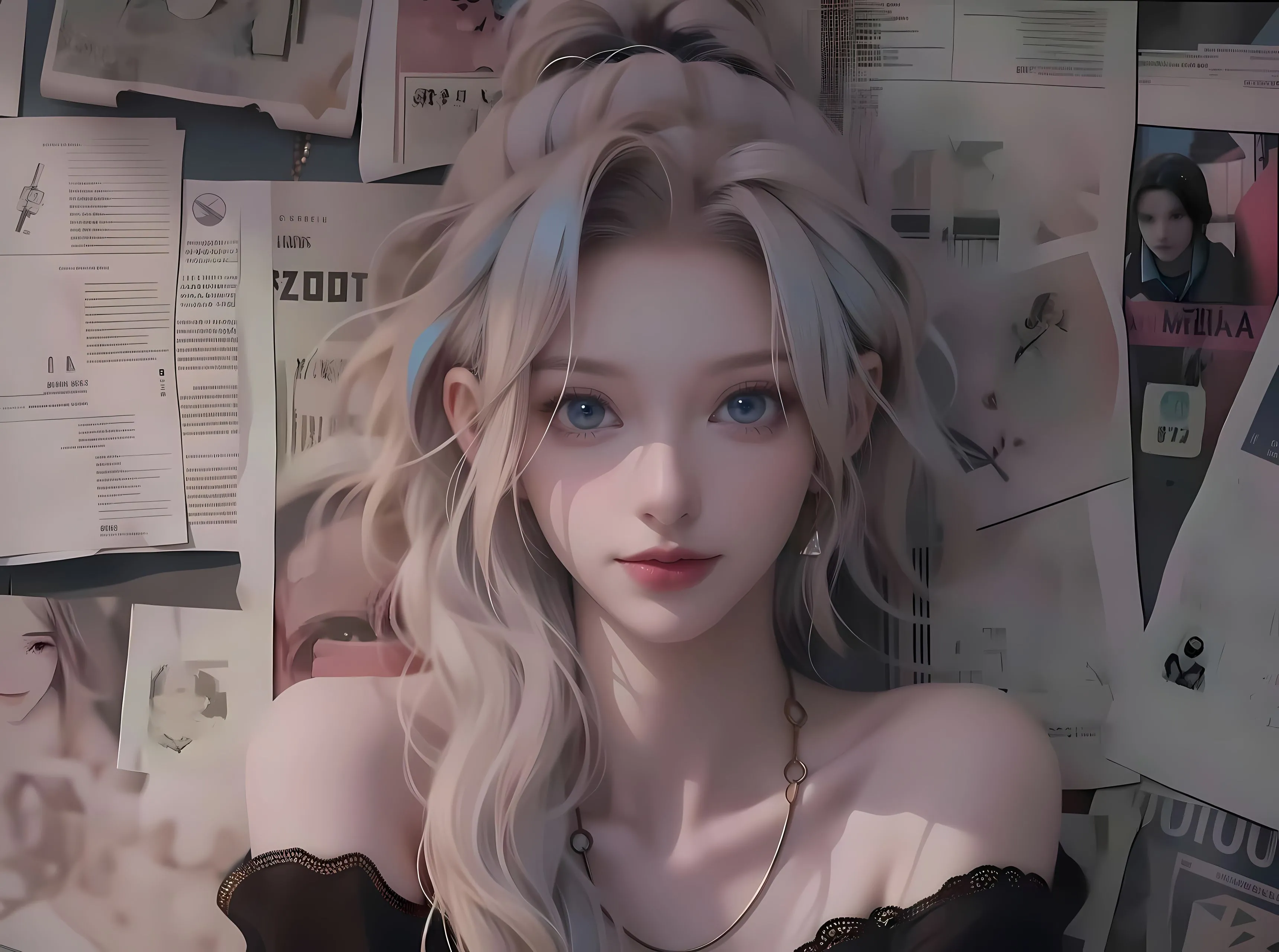 美女 ai绘画 长发少女 壁纸预览