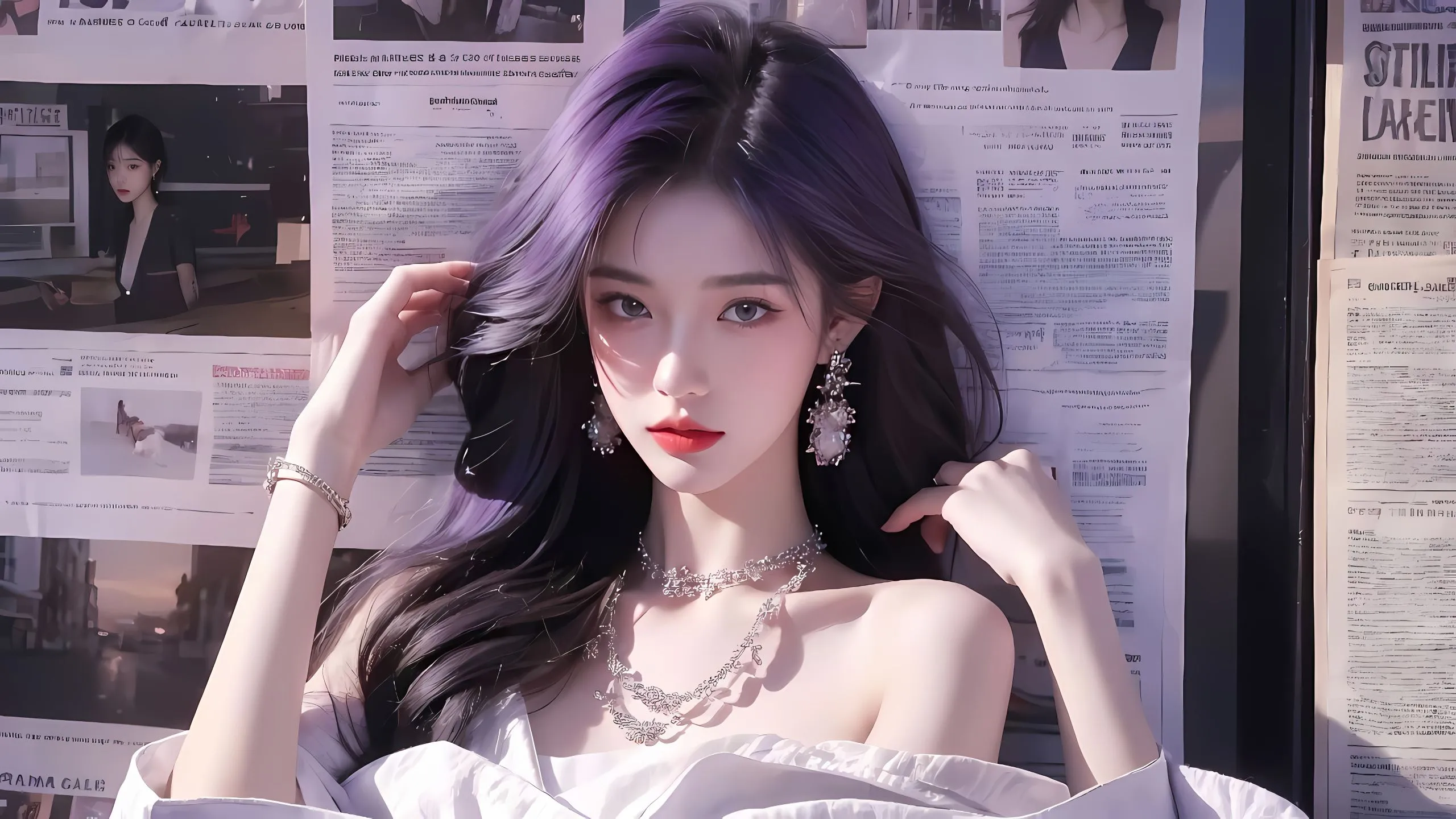 动漫 美女 动漫少女 紫发少女 高颜值 壁纸预览