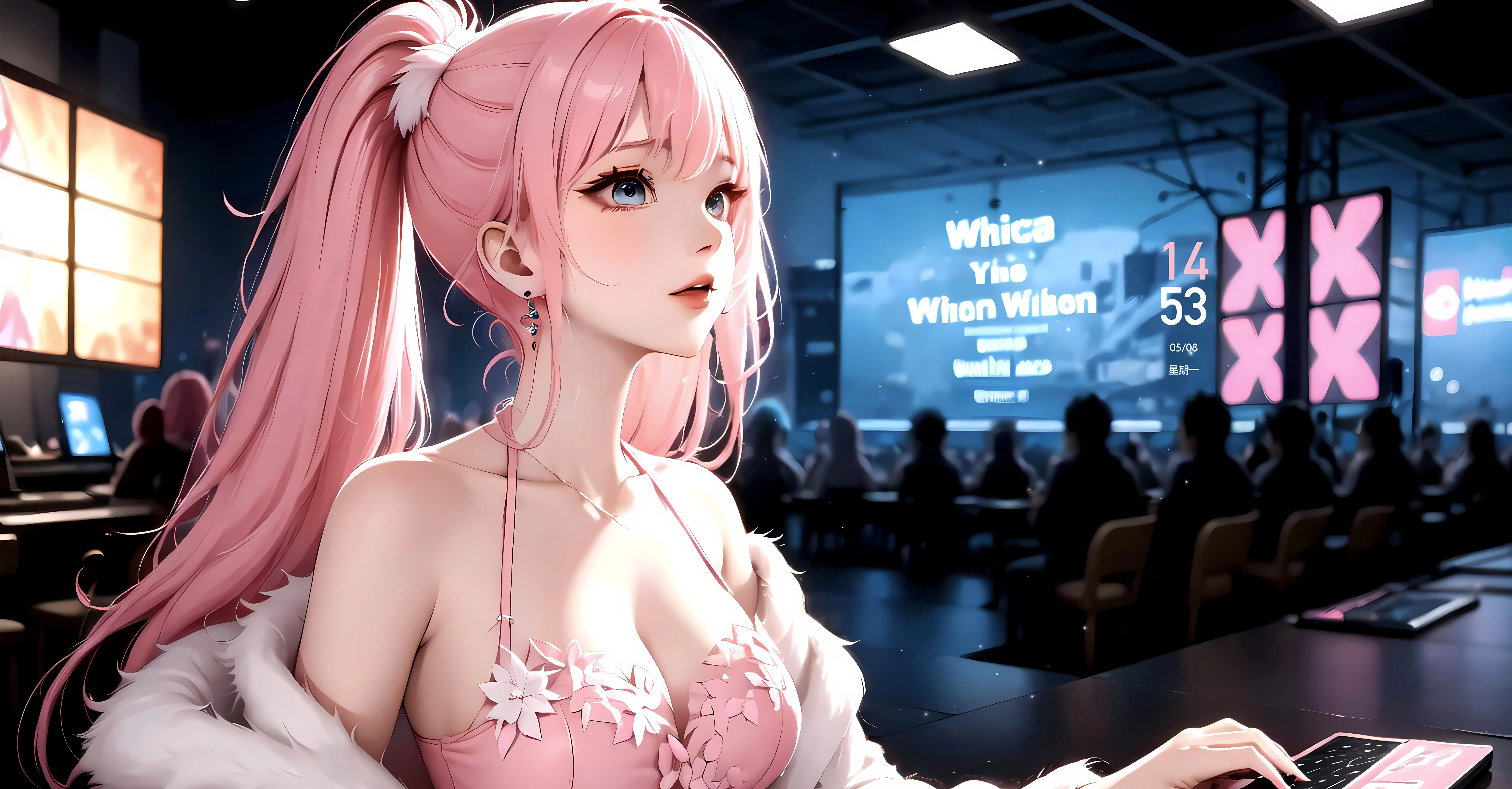 动漫 美女 动漫少女 二次元 粉色 粉发少女 壁纸预览