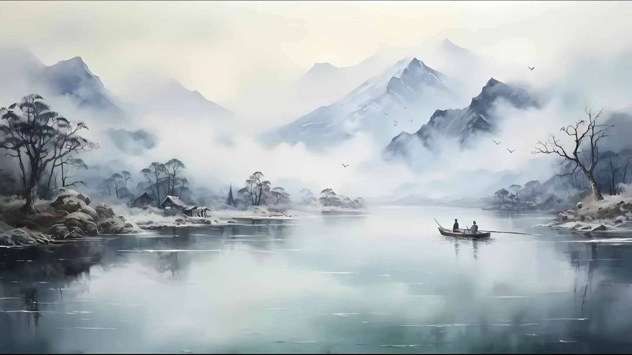 插画 水墨画 中国风 壁纸预览