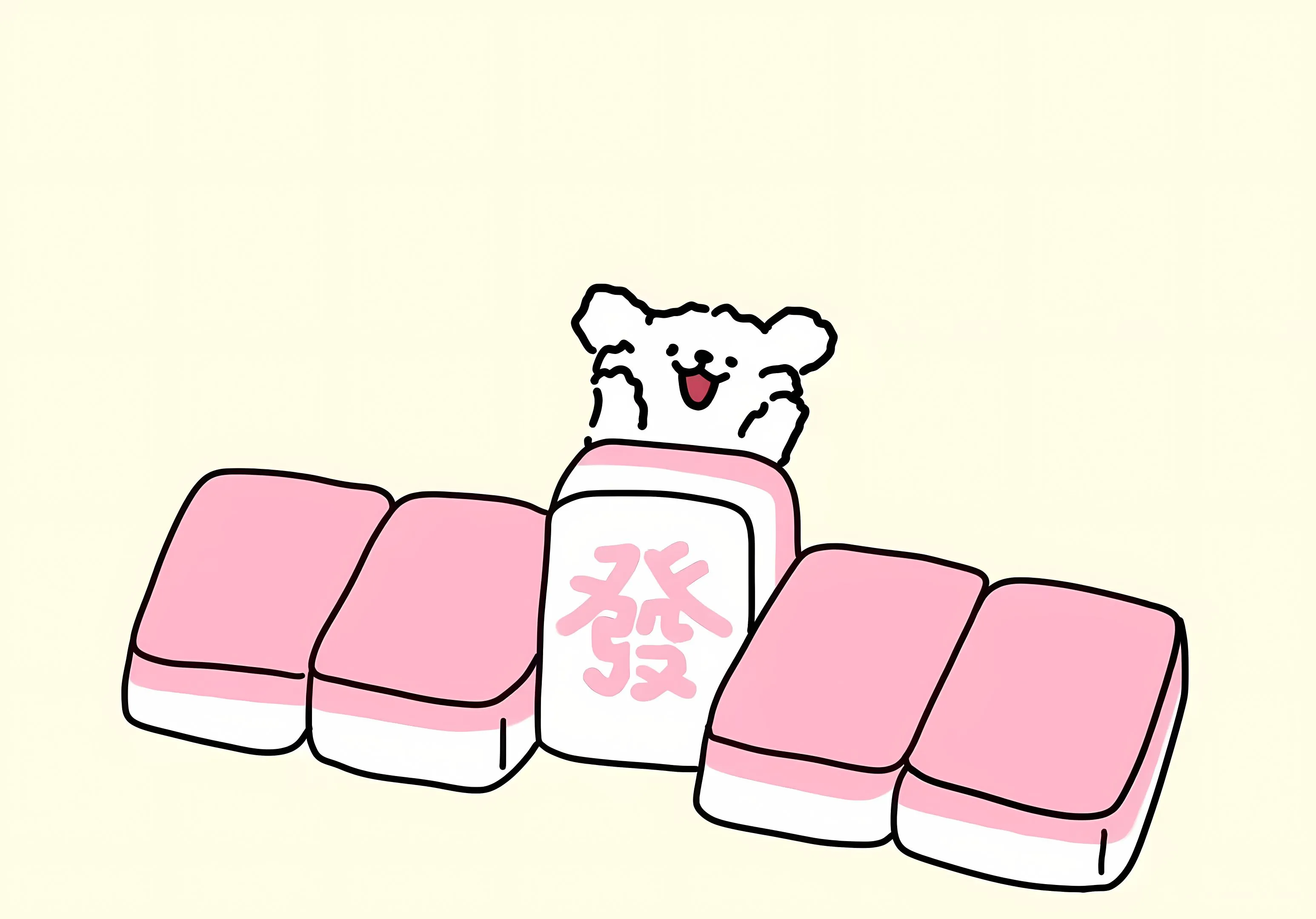 可爱 卡通 线条小狗 壁纸预览