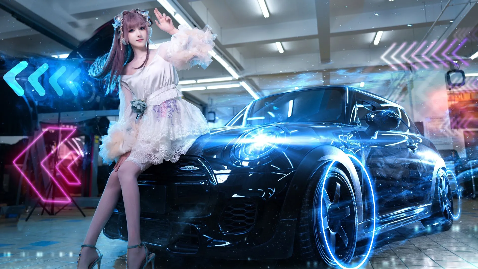 跑车 美女 王牌竞速 游戏 壁纸预览