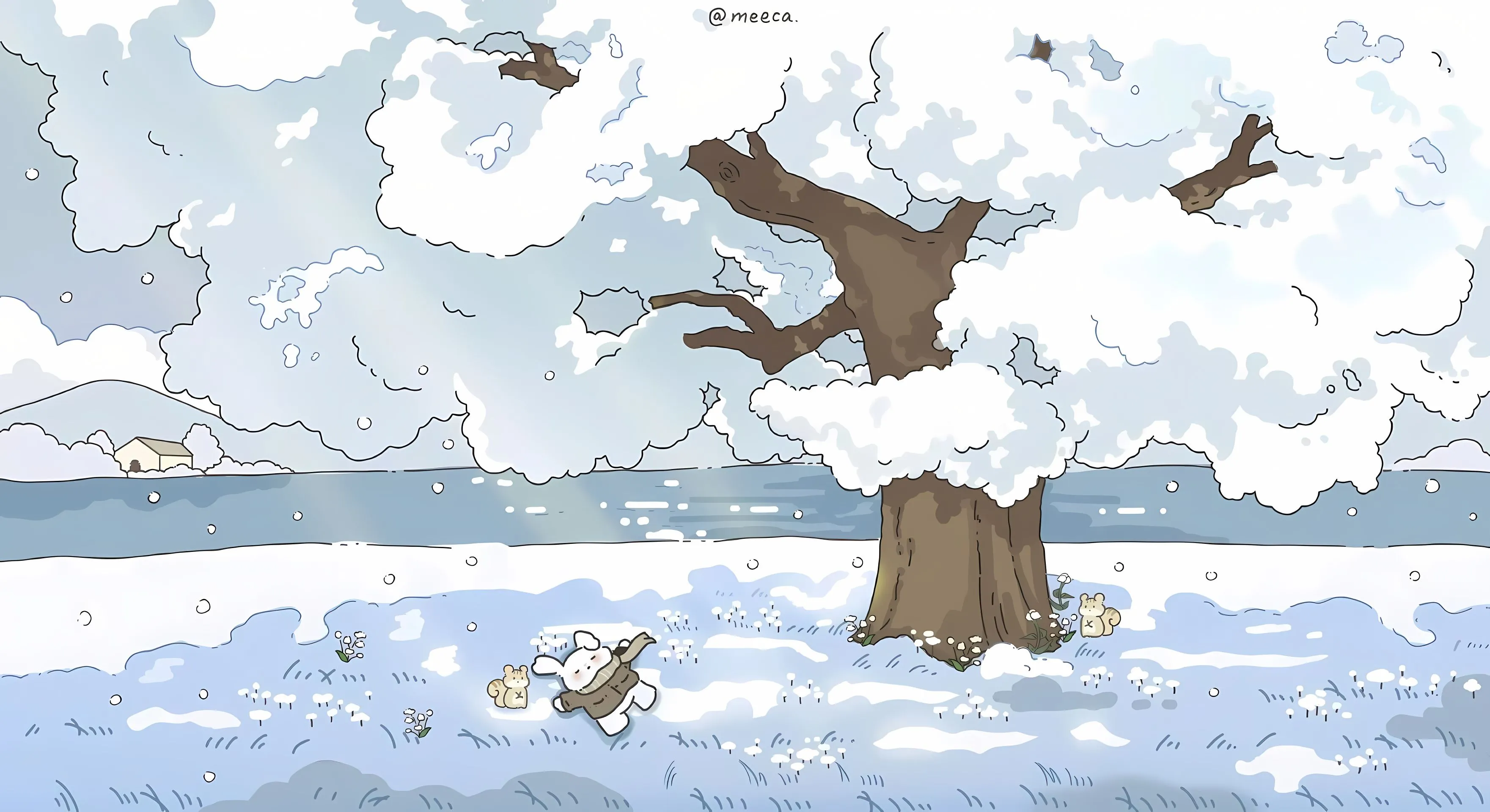 插画 治愈 绘画 壁纸预览