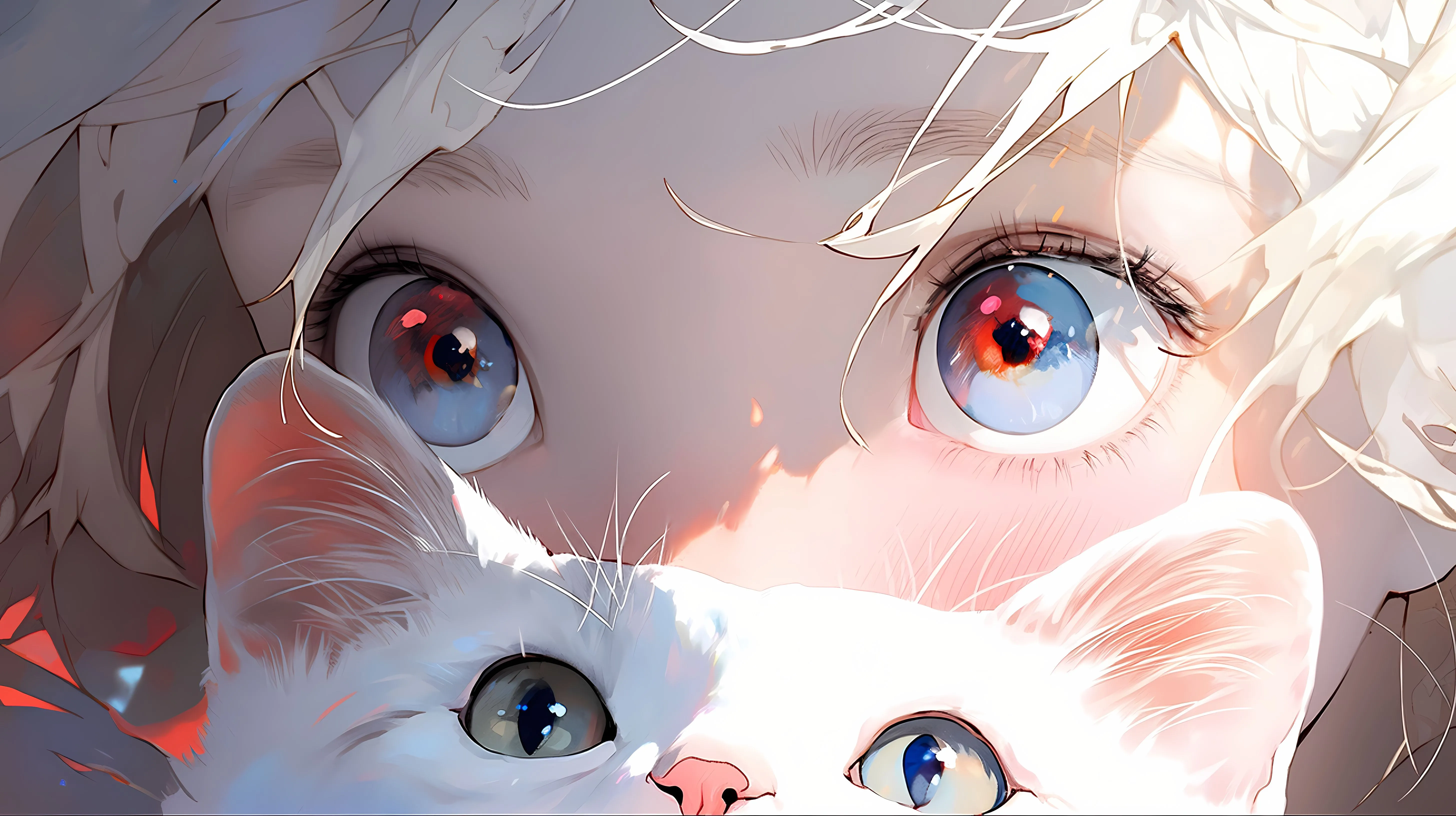 插画 猫少女 壁纸预览