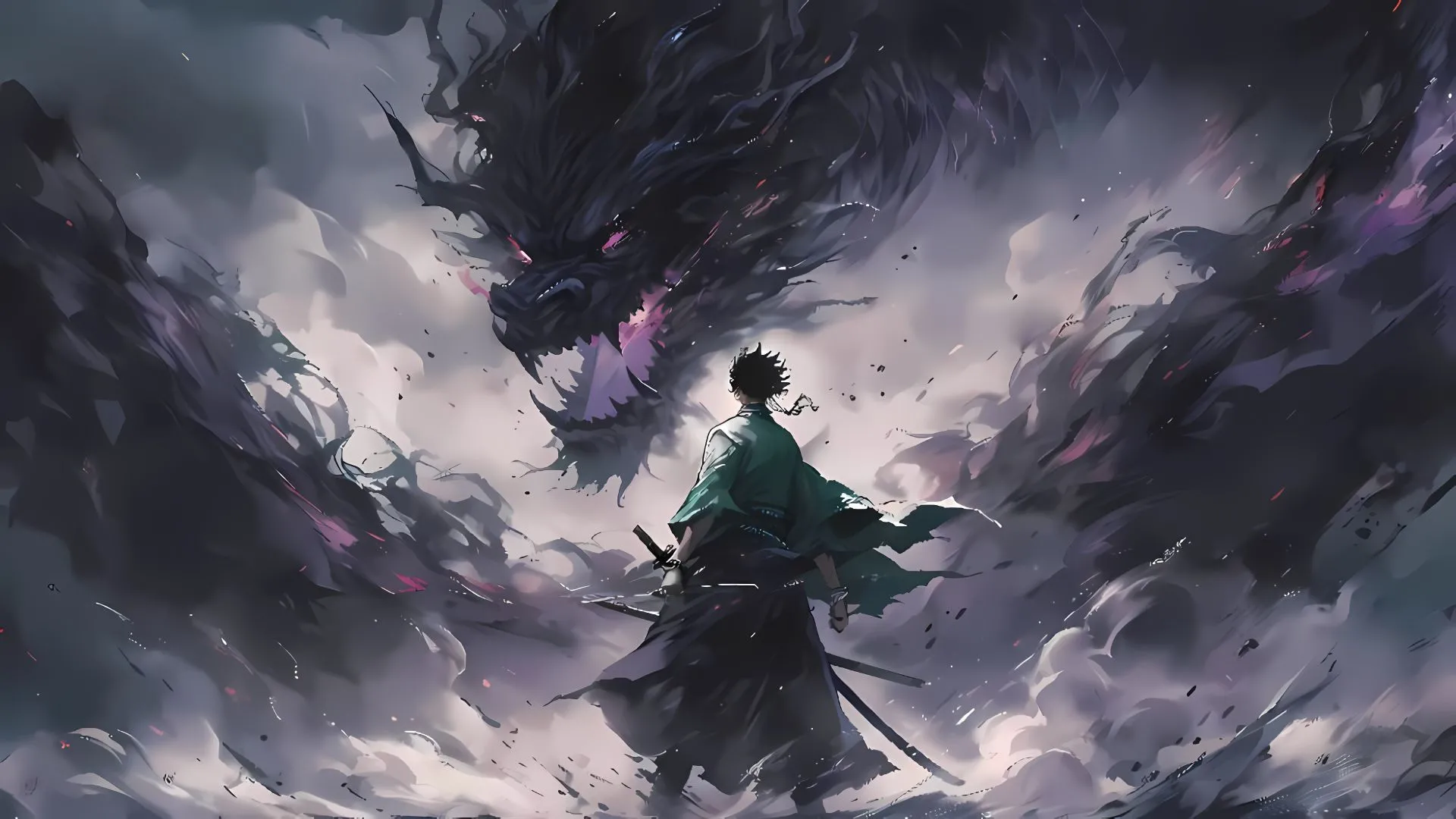 插画 侠客 武士 壁纸预览