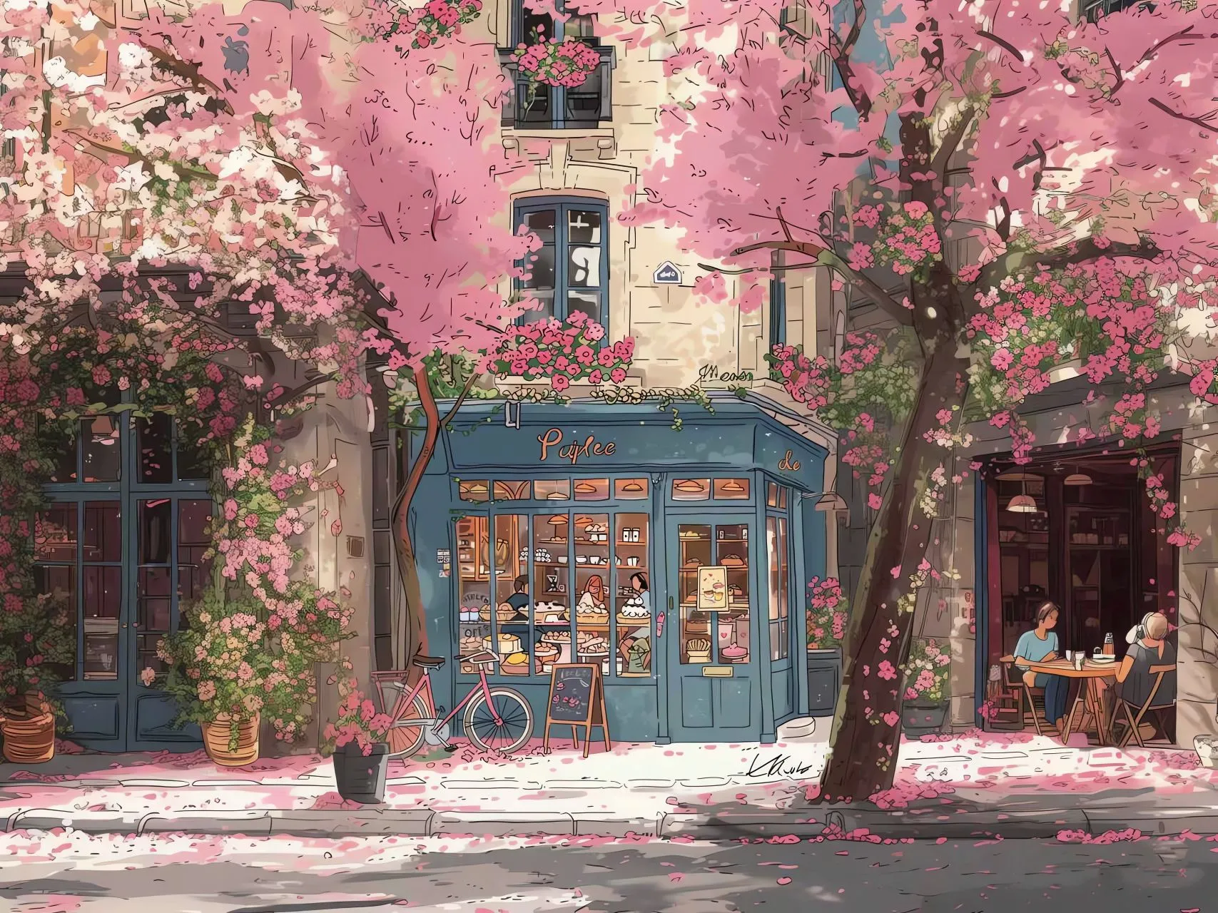 ins风 治愈 少女心 樱花 壁纸预览