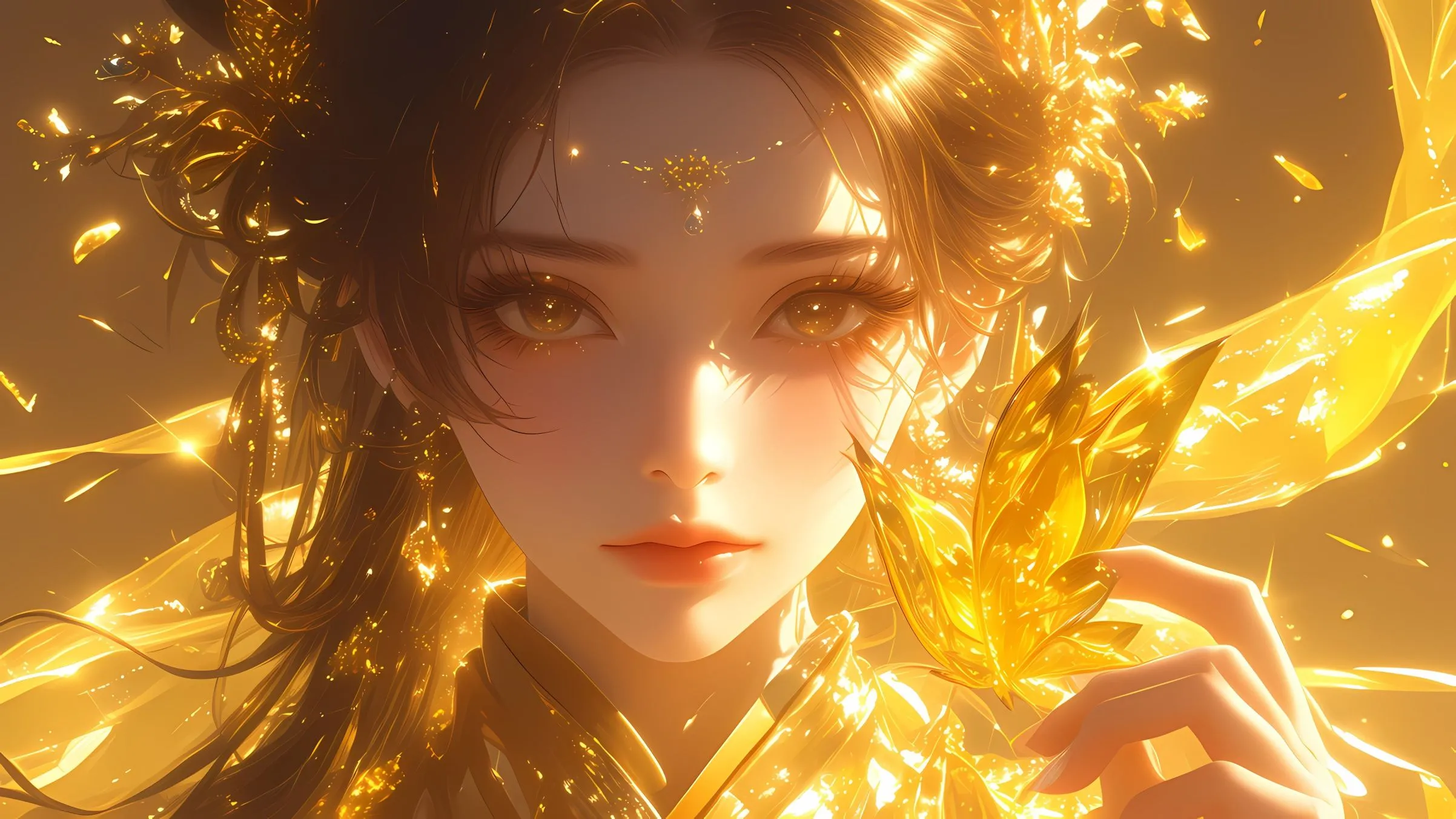 动漫 金色少女 壁纸预览