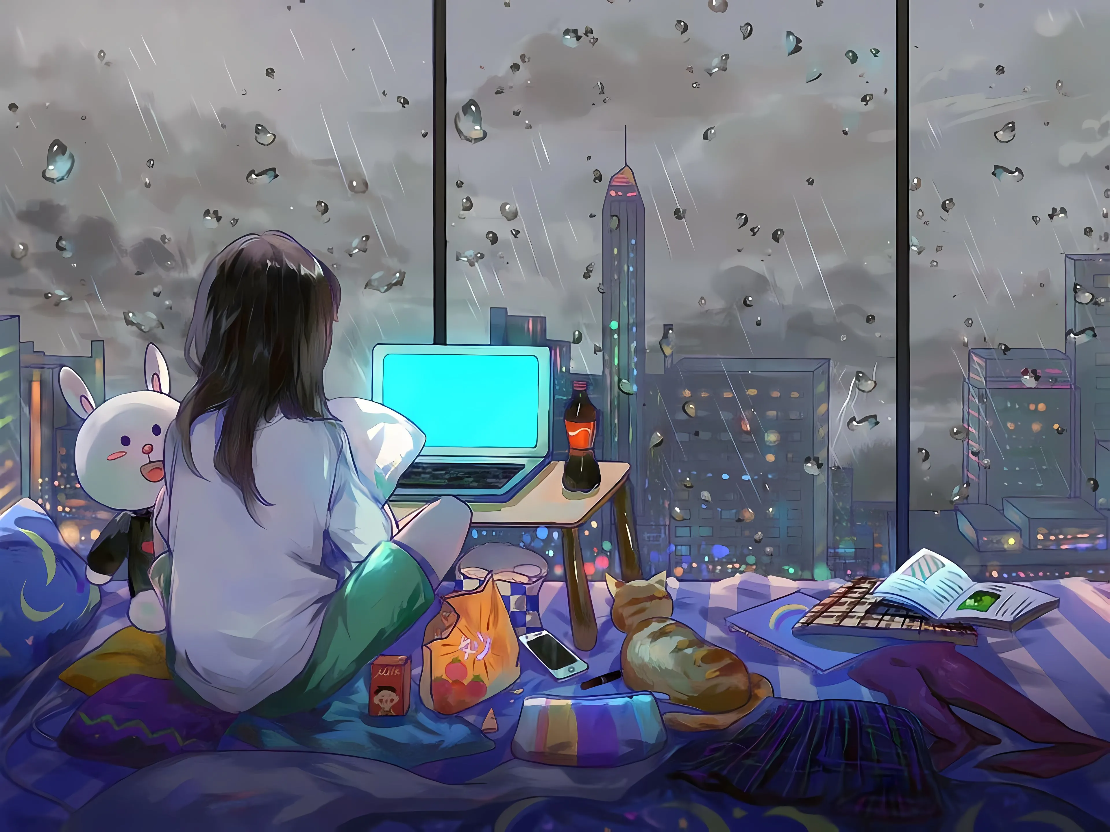 动漫 动漫少女 惬意生活 壁纸预览
