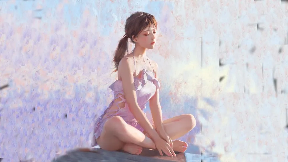 插画 少女 油画 壁纸预览