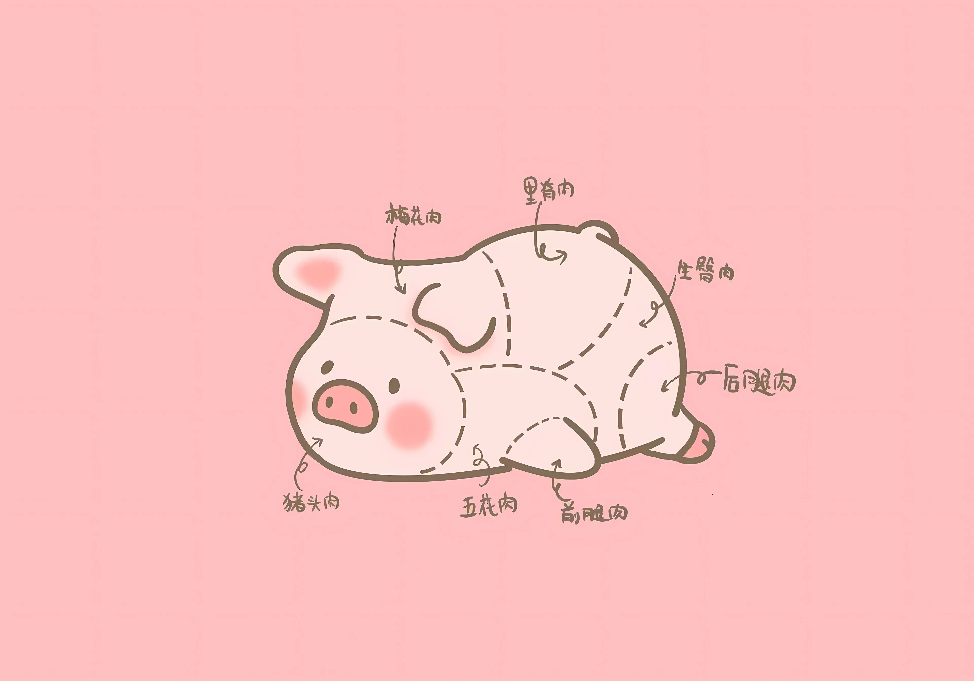 动物 小猪 粉色 可爱 壁纸预览